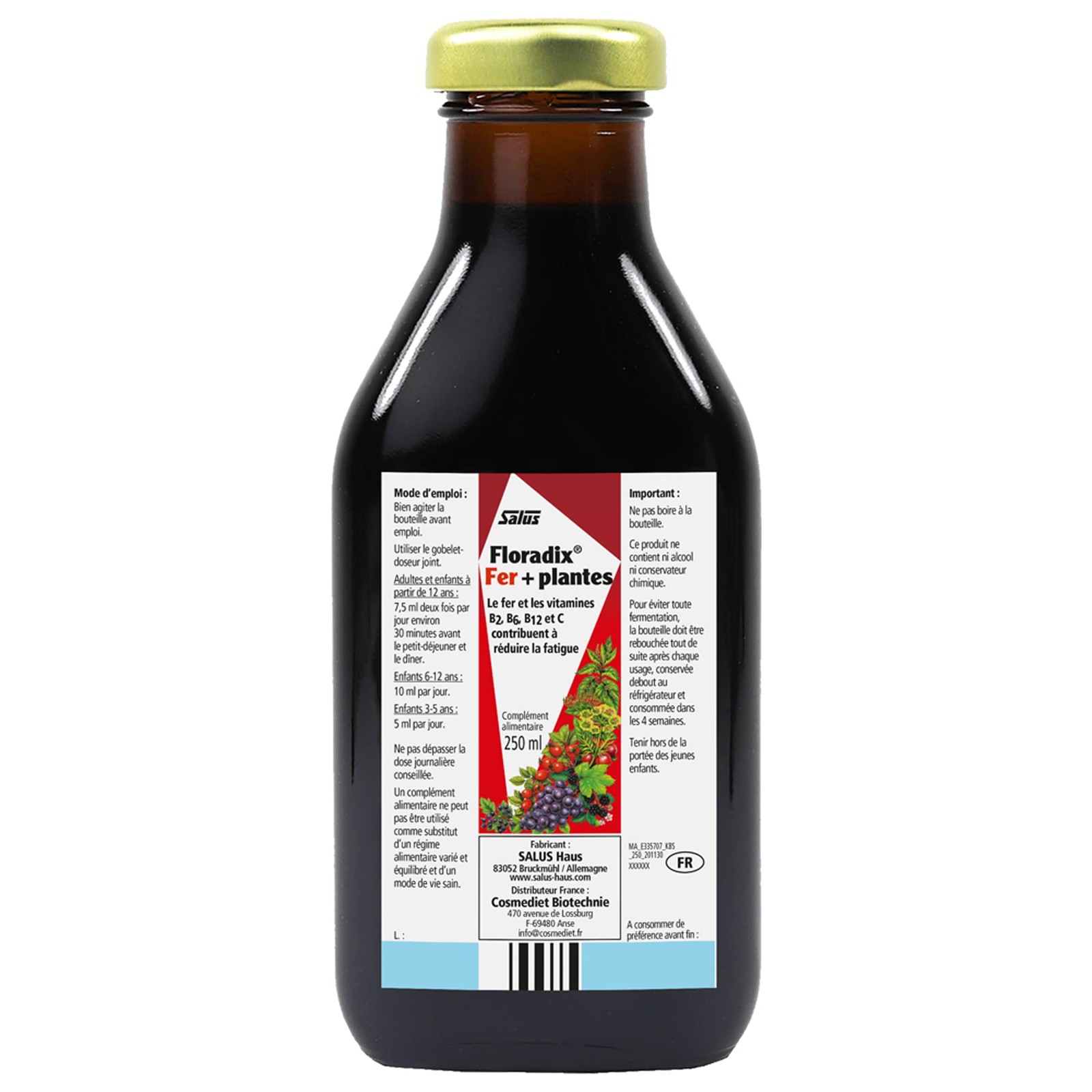 Floradix Liquid Iron And Vitamin Formula 250Ml