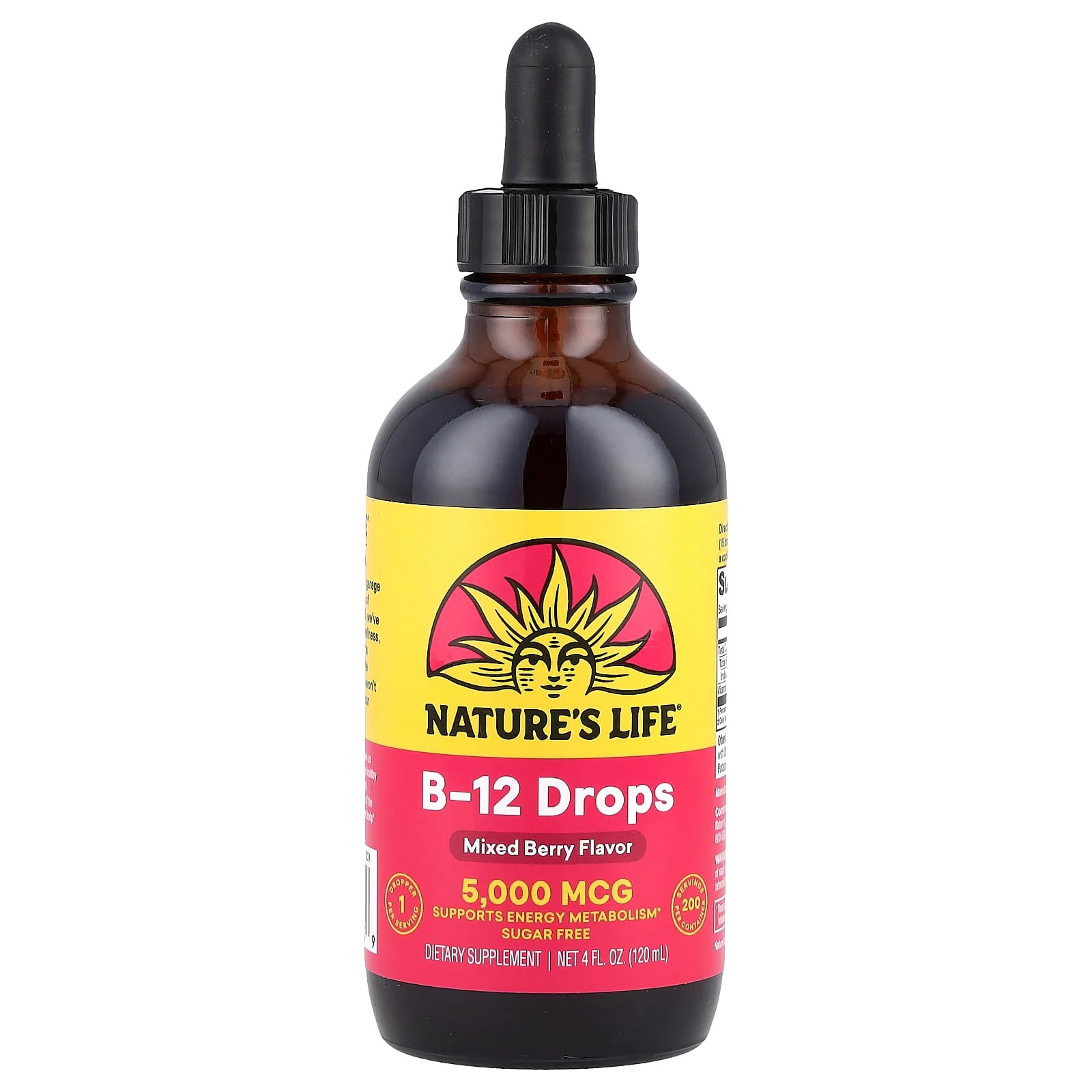 2 X Nature’s Life, B-12 Drops, Mixed Berry, 5,000 mcg, 4 fl oz (120 ml)