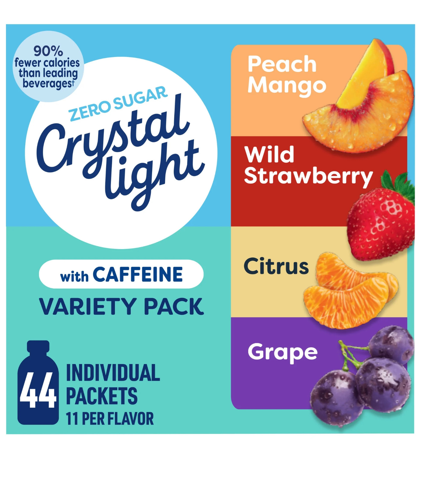 Crystal Light Energizing Variety pack, 44 Count On the Go Packets.
