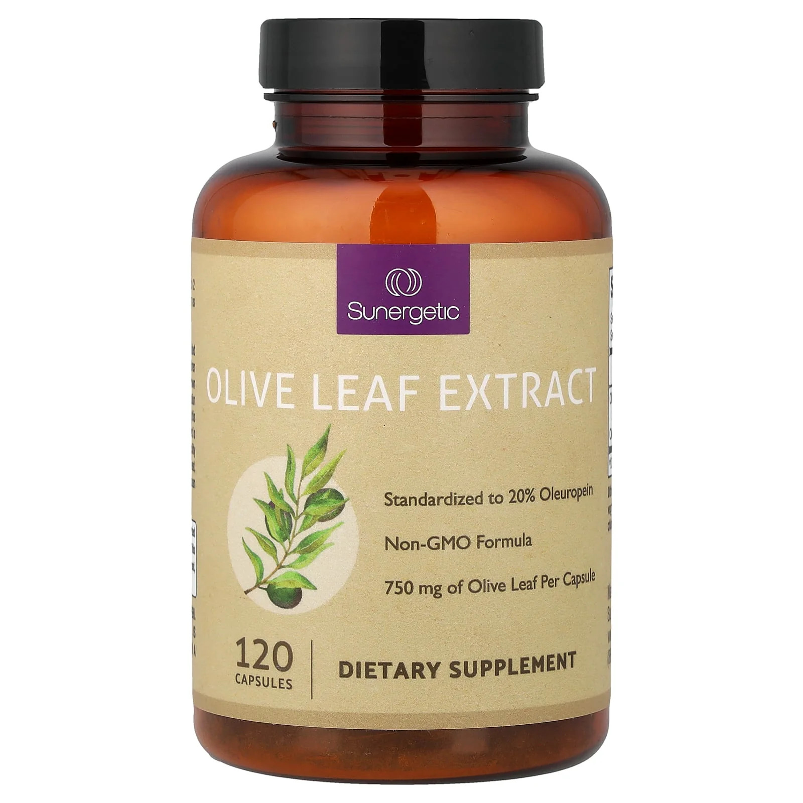 2 X Sunergetic, Olive Leaf Extract, 750 mg, 120 Capsules
