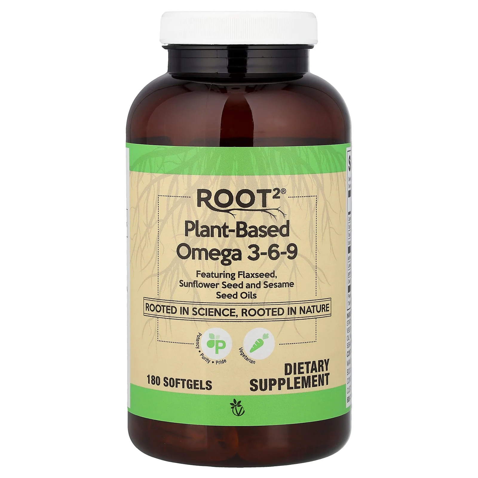 2 X Vitacost, Root2�, Plant-Based Omega 3-6-9, 180 Softgels