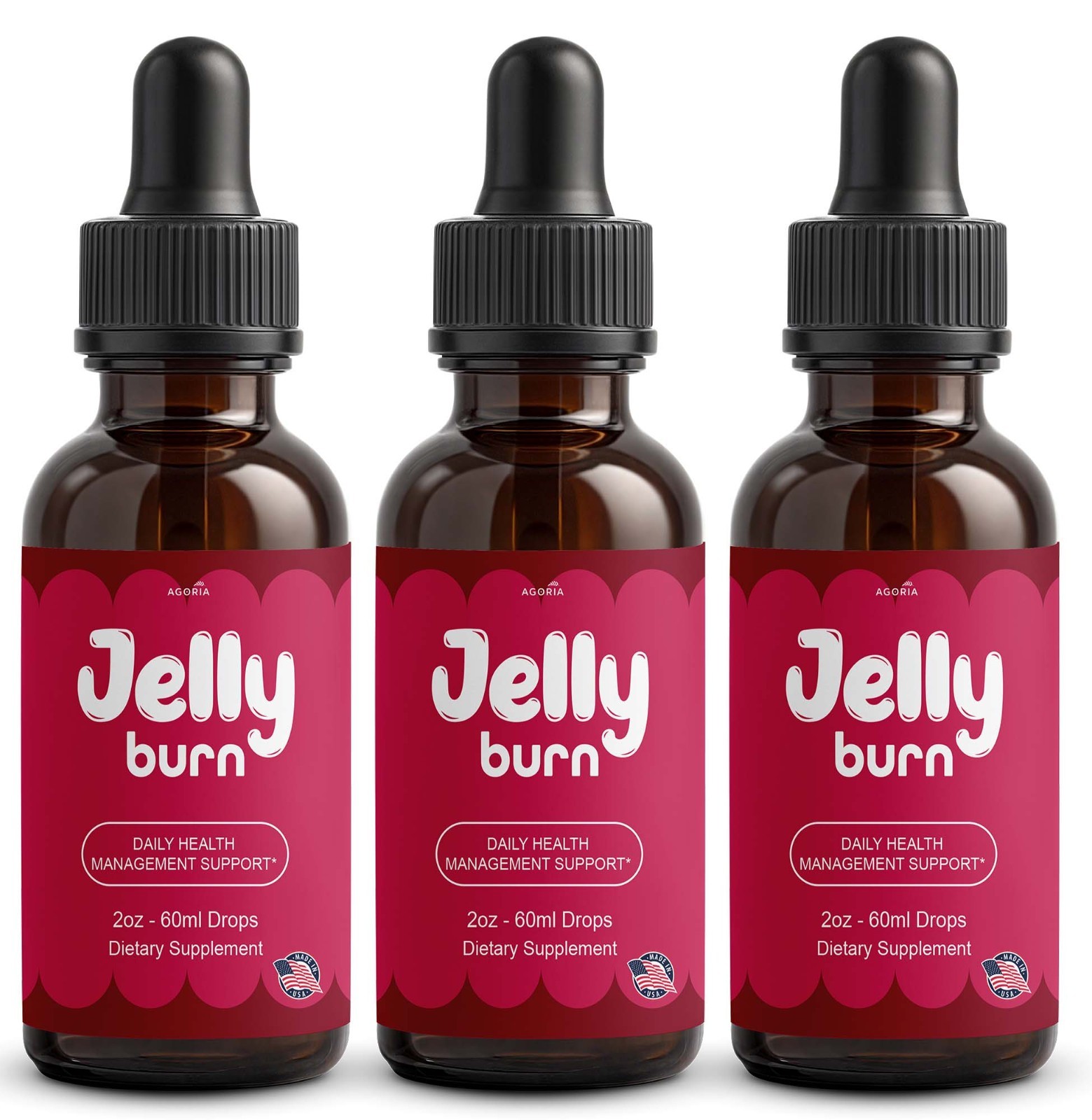 (3 Pack) Jelly Burn Advanced Weight Management Drops, JellyBurn Drops