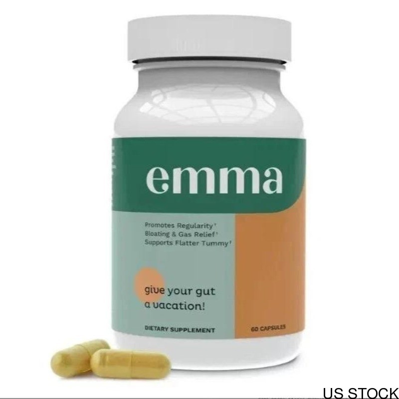 Enhanced .Emma Gut Health & Colon Cleanse Softgels 60ct Bloating Relief Formula~