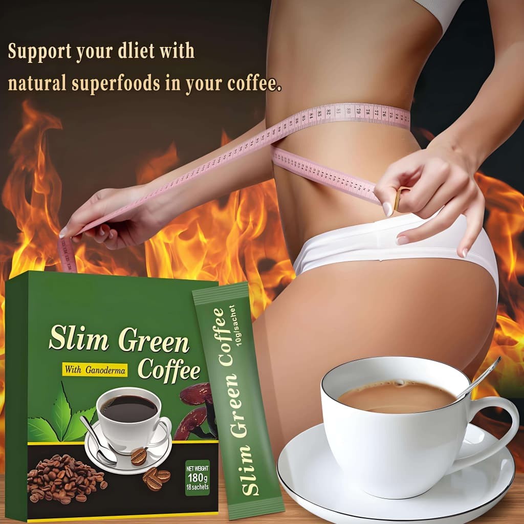 SLIM GREEN COFFEE With Ganoderma WEIGHT LOSS Control Detox Tea Delivery 2-5 Days