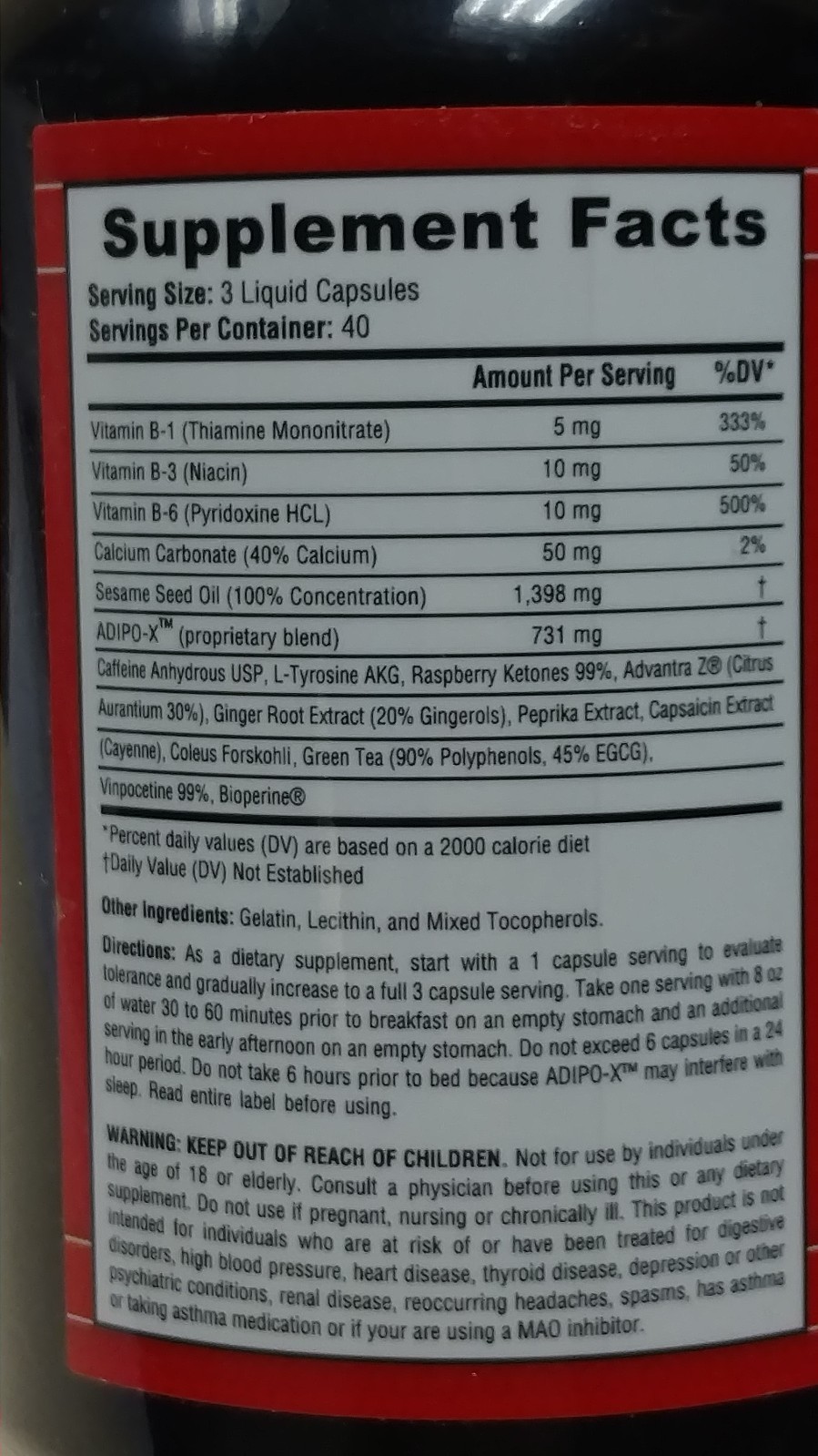 Axis Labs – Adipo-X – 120 Liquid Caps – Advanced Fat Loss – Expires 12/2024
