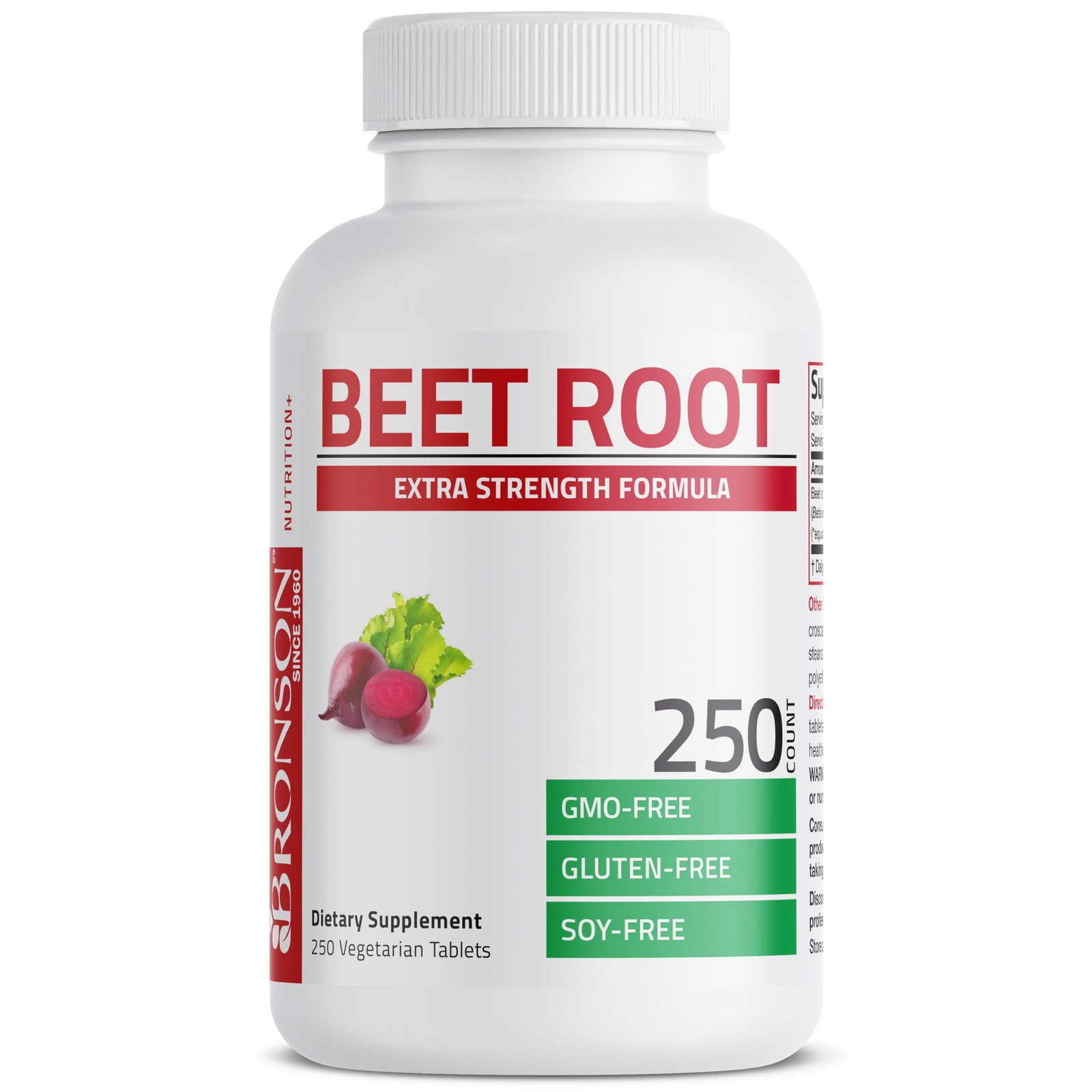 Bronson Beet Root Extra Strength, Non-GMO, 250 250 Count (Pack of 1)