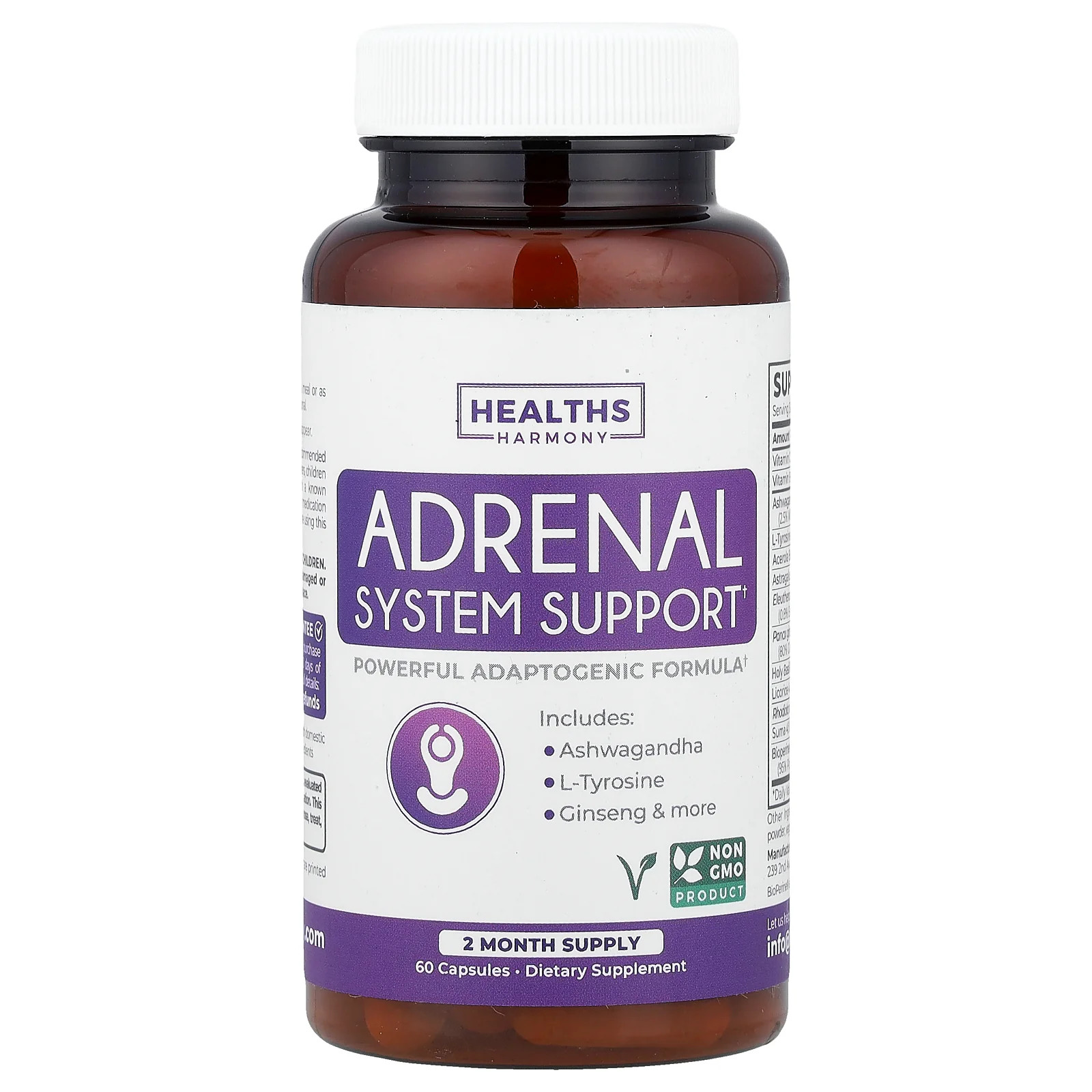 2 X Healths Harmony, Adrenal System Support, 60 Capsules