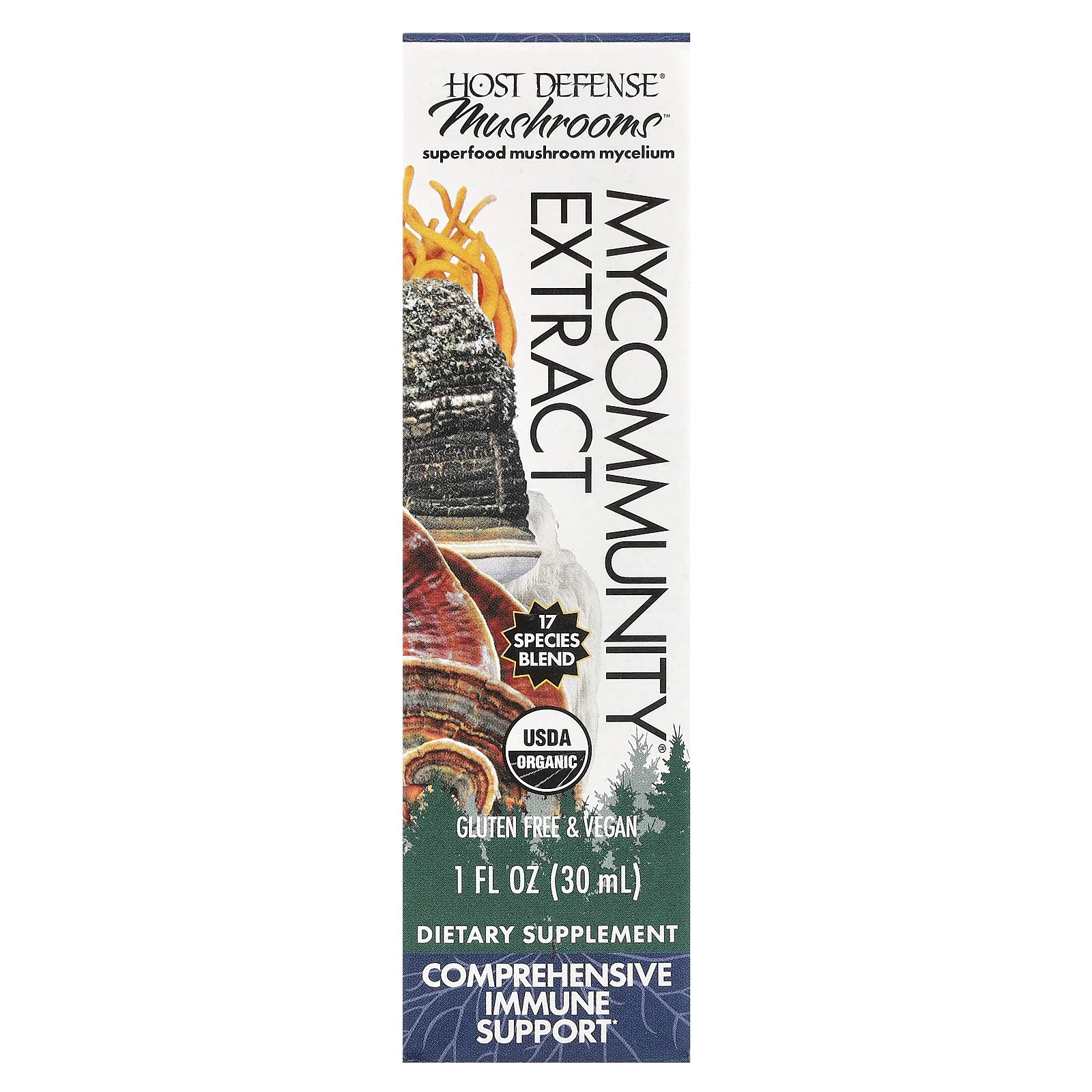 2 X Host Defense, Mushrooms�, MyCommunity Extract, 1 fl oz (30 ml)