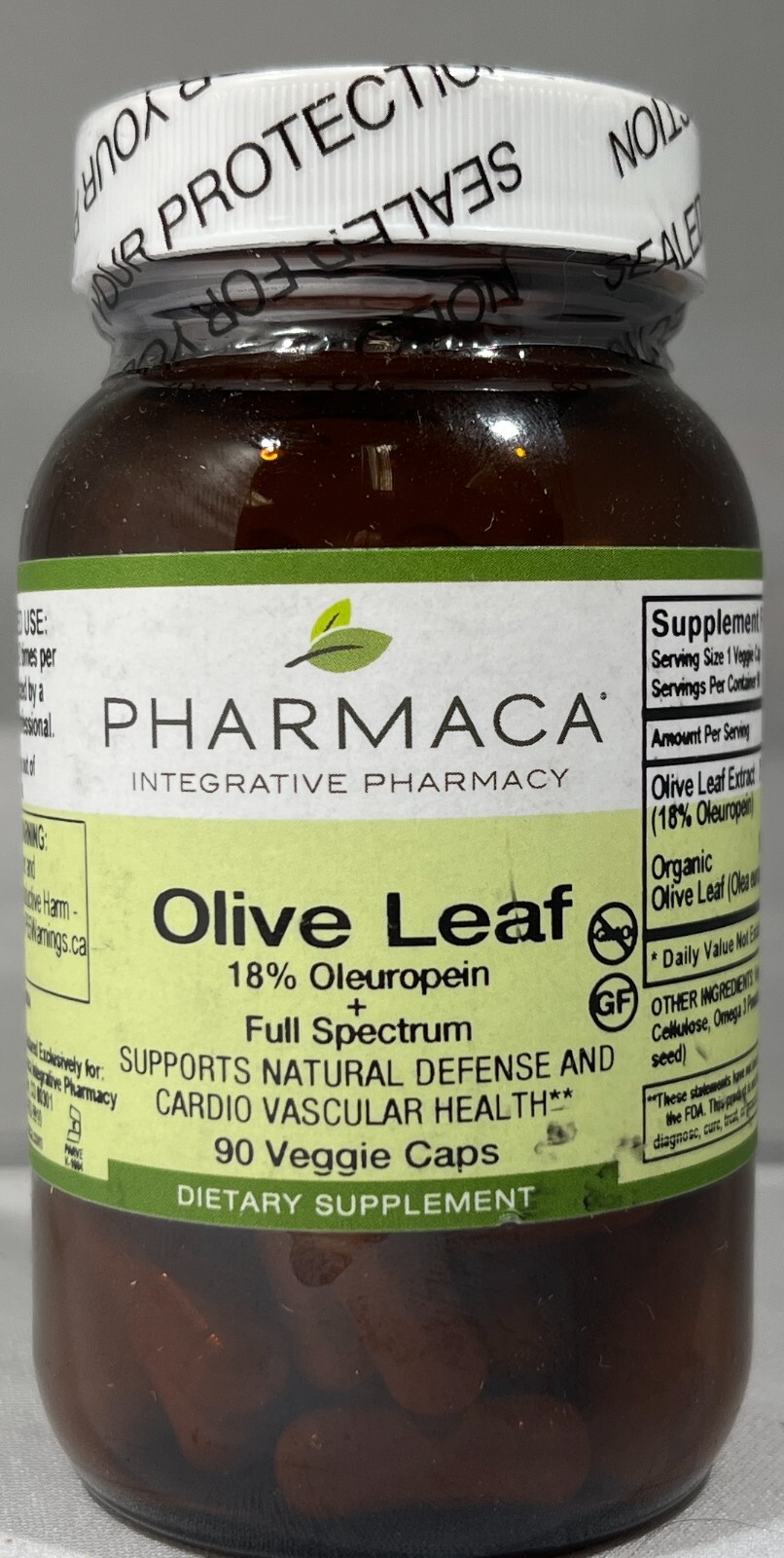 Pharmaca Olive Leaf 18% Oleuropein, 90 Veggie Caps – CHOOSE EXPIRATION!