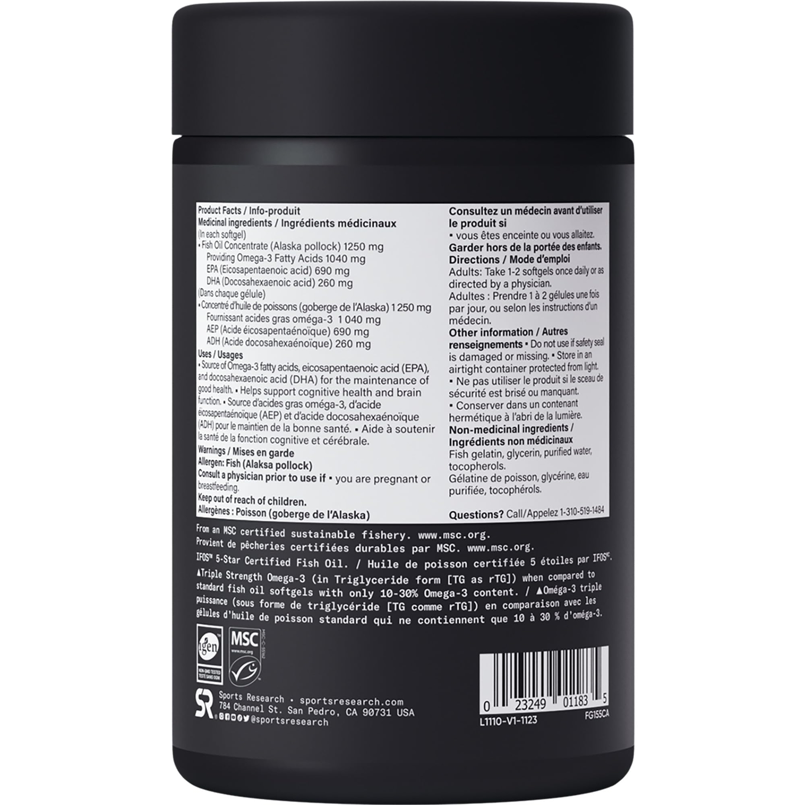 Sports Research Triple Strength Omega 3 Fish Oil – Burpless Fish Oil Suppleme…