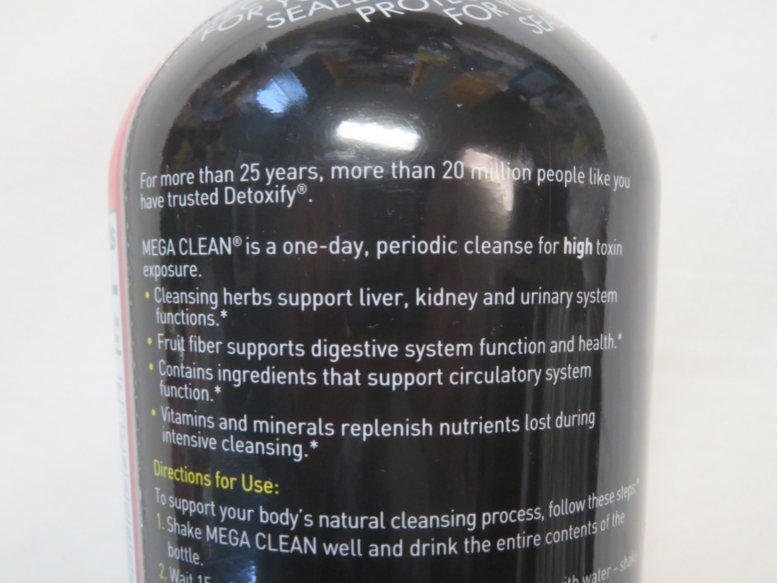 Detoxify Mega Clean Herbal Cleanse Dietary Supplement Tropical Flavored 32 Oz