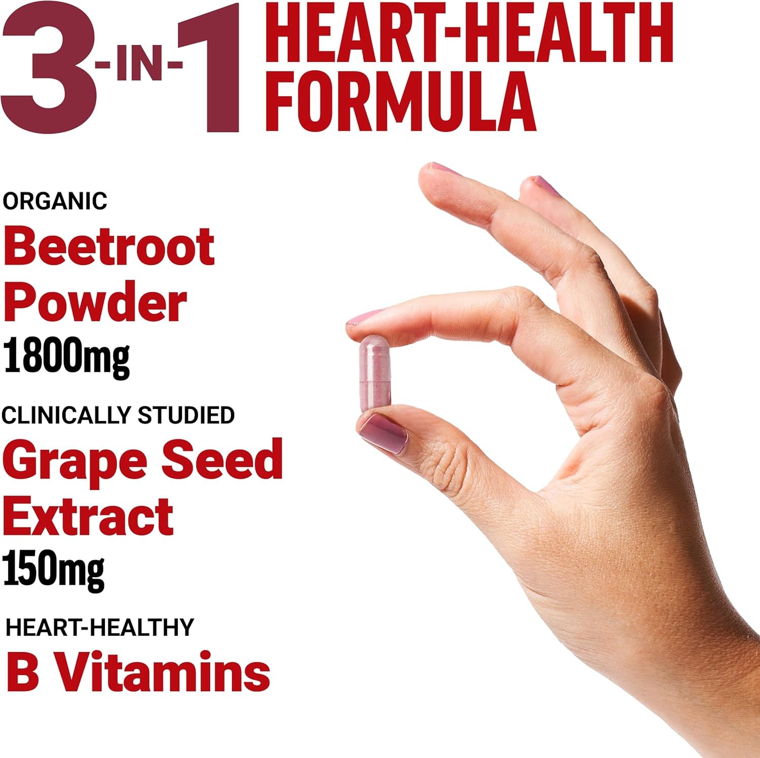 Quality 3x Total Beets Blood Support Pressure Beet Root Capsules Circulation Sup