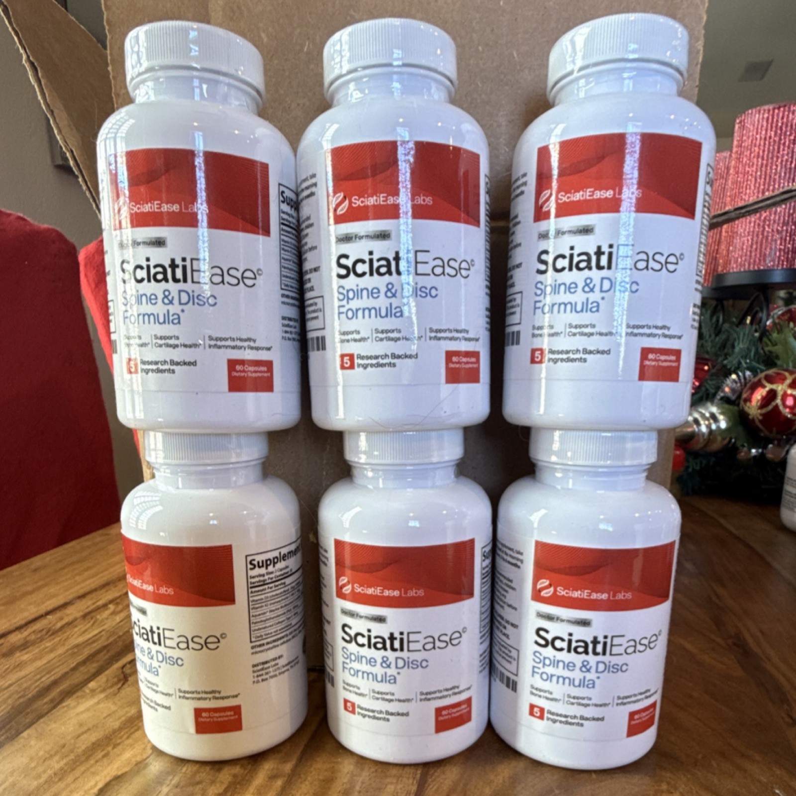 New SciatiEase Labs Spine & Disc Formula 60 Capsules Cartilage Support