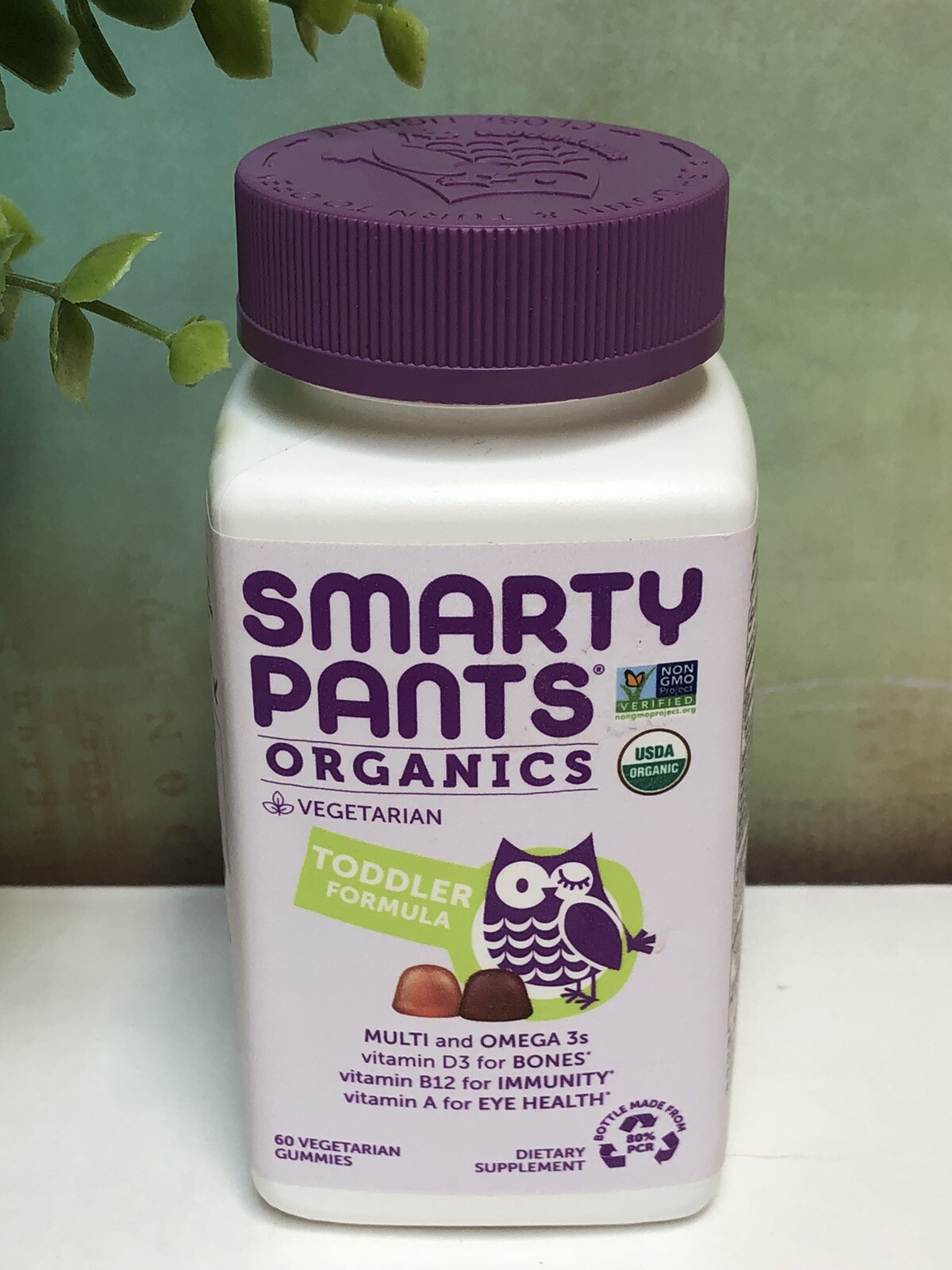 Smarty Pants Organics Toddler Formula Vegetarian Gummies Dietary Supplement 60ct