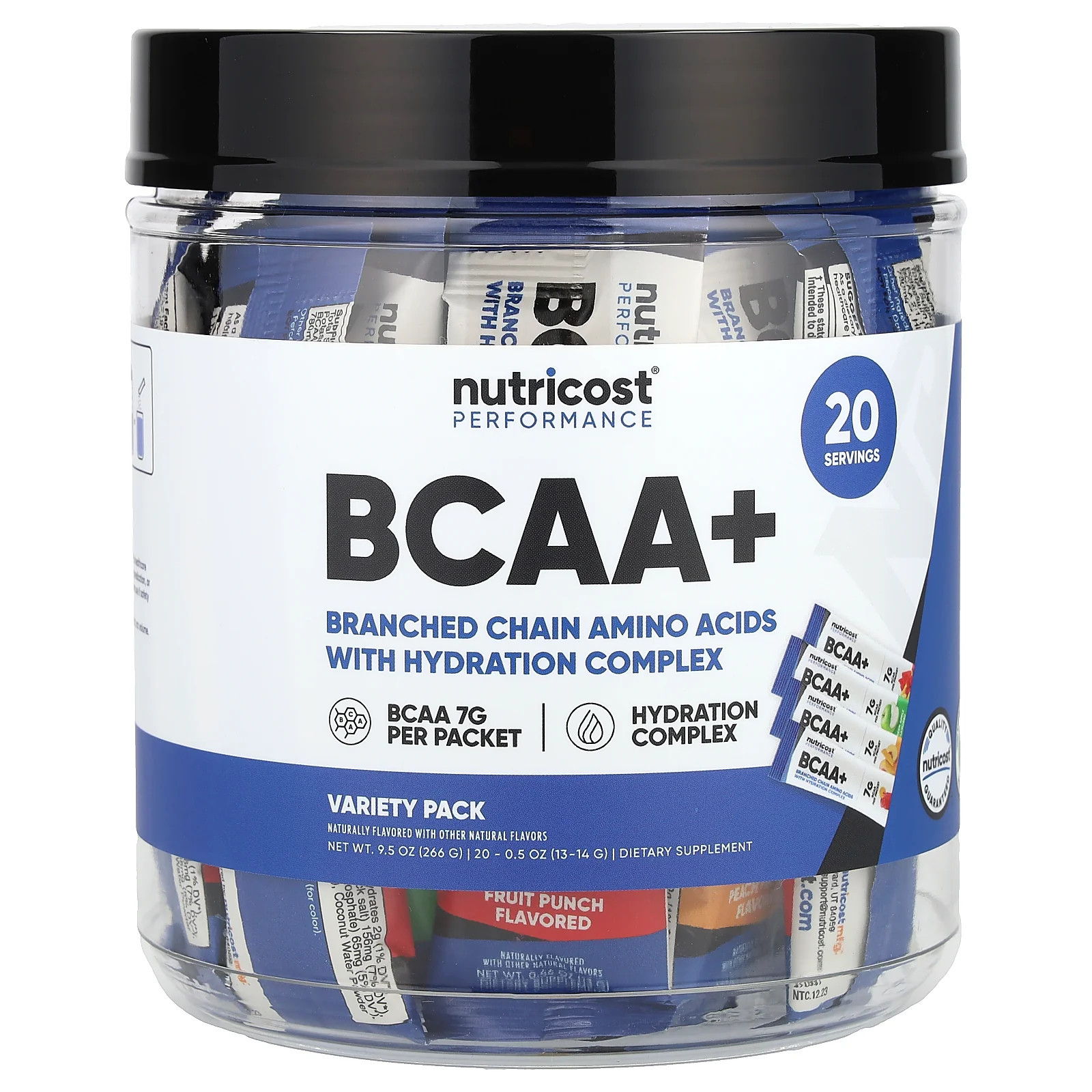 2 X Nutricost, Performance, BCAA +, Variety Pack, 20 Packets, 0.5 oz (13-14 g)