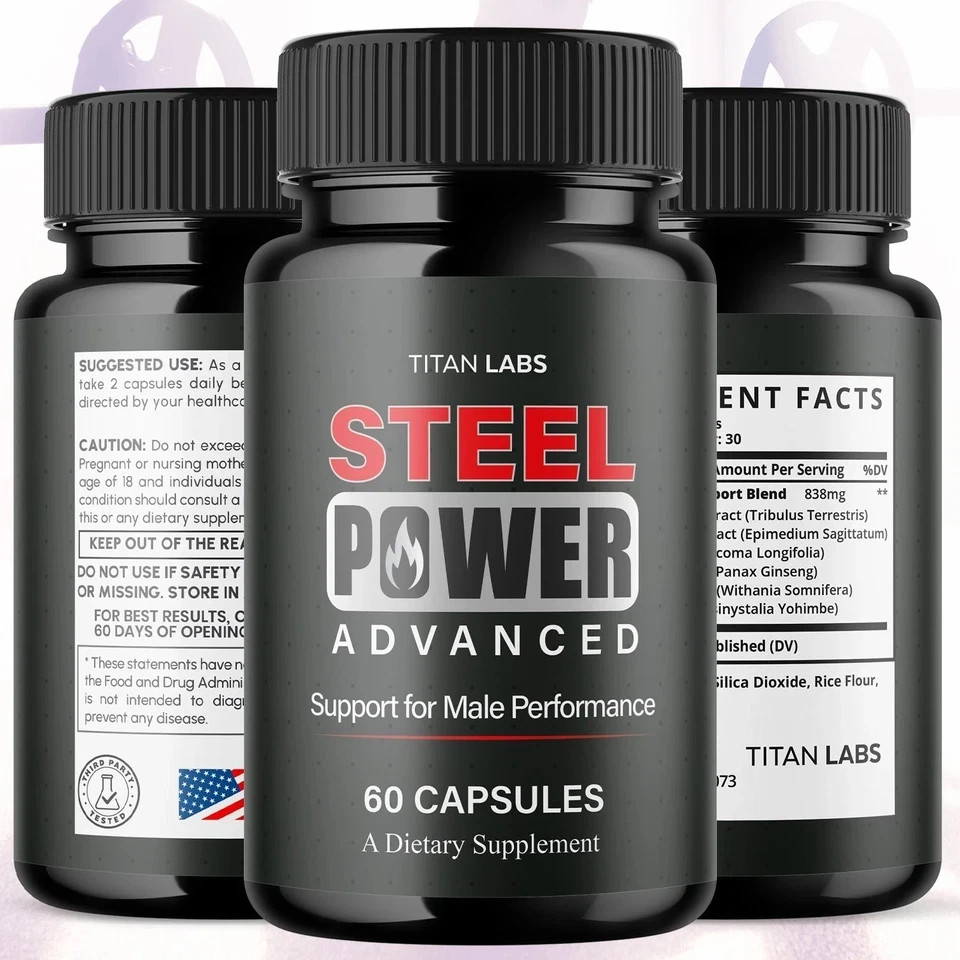 Steel Power Advanced Male Health Support Supplement SteelPower | 1 Pack