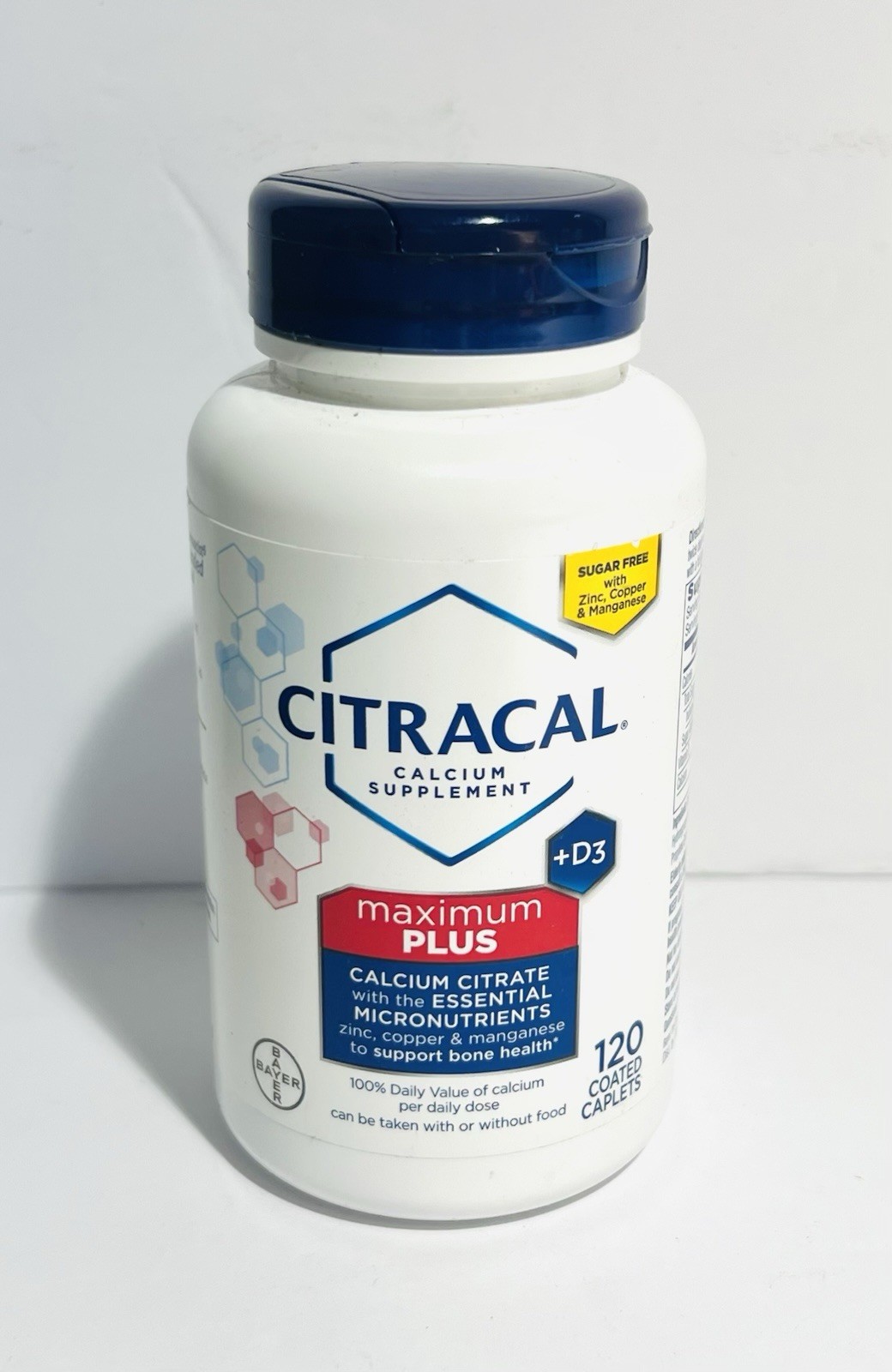 Citracal Maximum Plus + D3 Calcium Citrate 120 Caplets Exp 01/2027