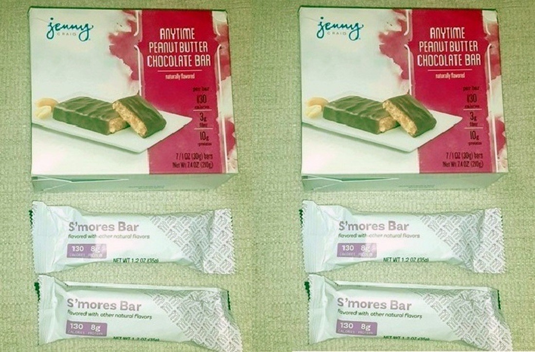 Jenny Craig Chocolate Peanut Butter Anytime Bar 2 Boxes, 14 bars, 4 Smores Bars
