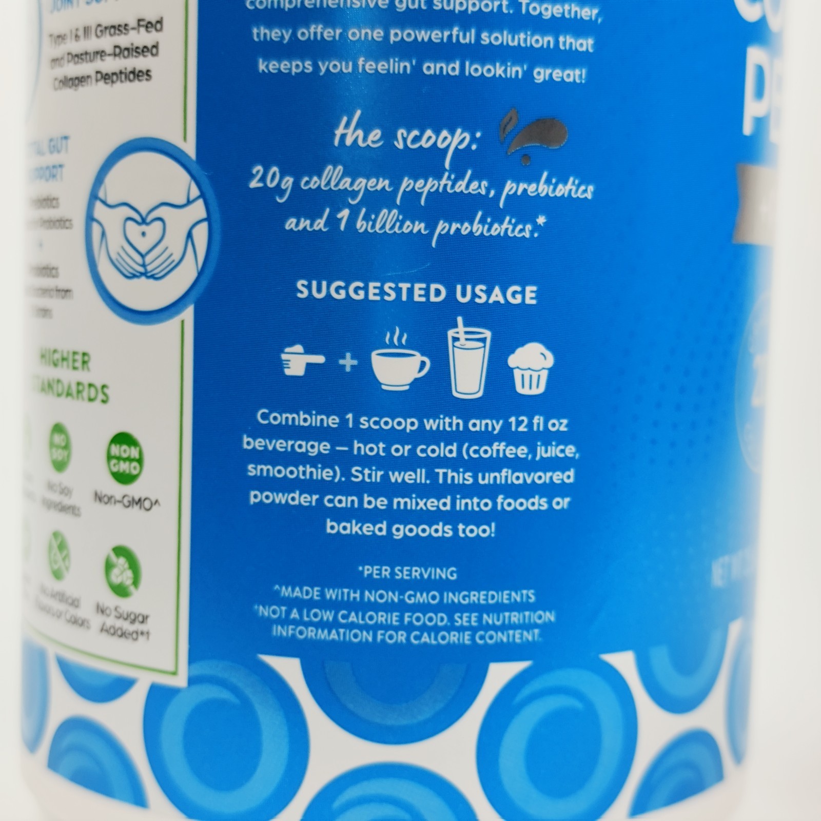 Orgain Collagen Peptides + Probiotics Powder – Unflavored, 1.6lb. Exp. 10/26