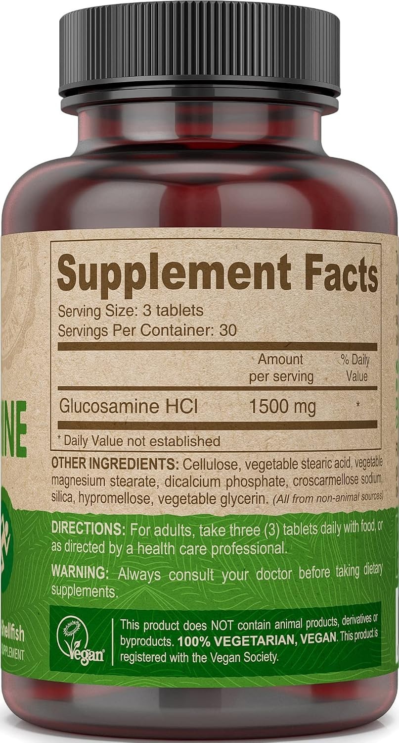 Deva Nutrition Vegan Glucosamine Non-Shellfish 90 Tablets Each (Pack of 4)