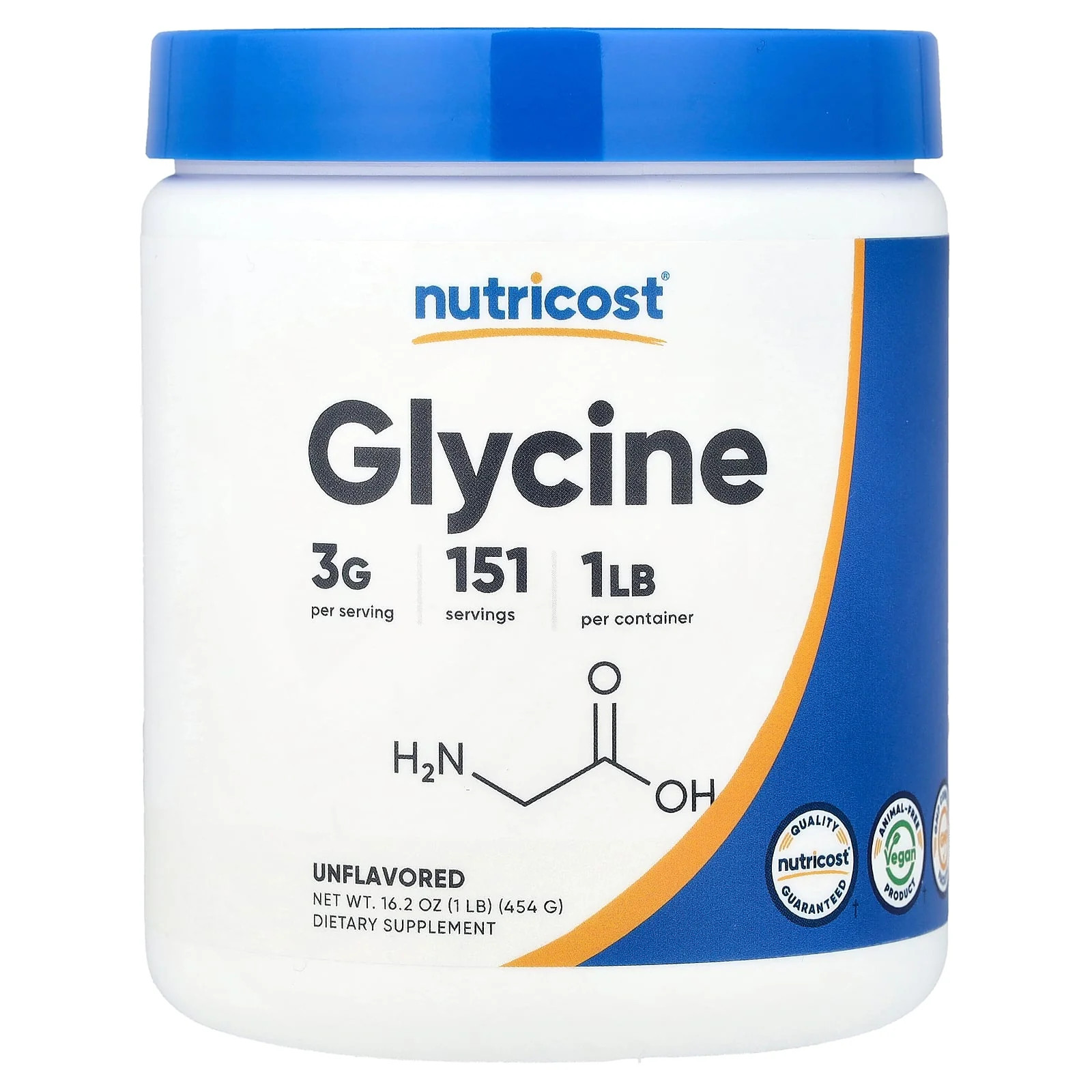 2 X Nutricost, Glycine, Unflavored, 16.2 oz (454 g)