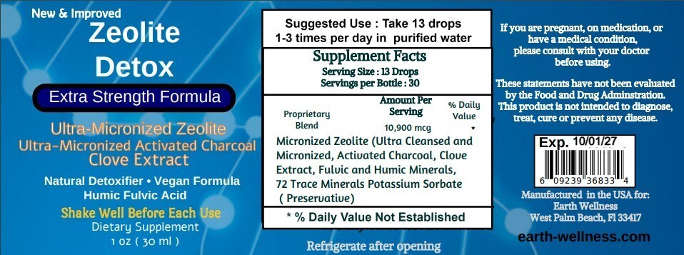 Liquified Zeolite Extra Strength x 2 in GLASS BOTTLE No Plastic, Liquid Detox