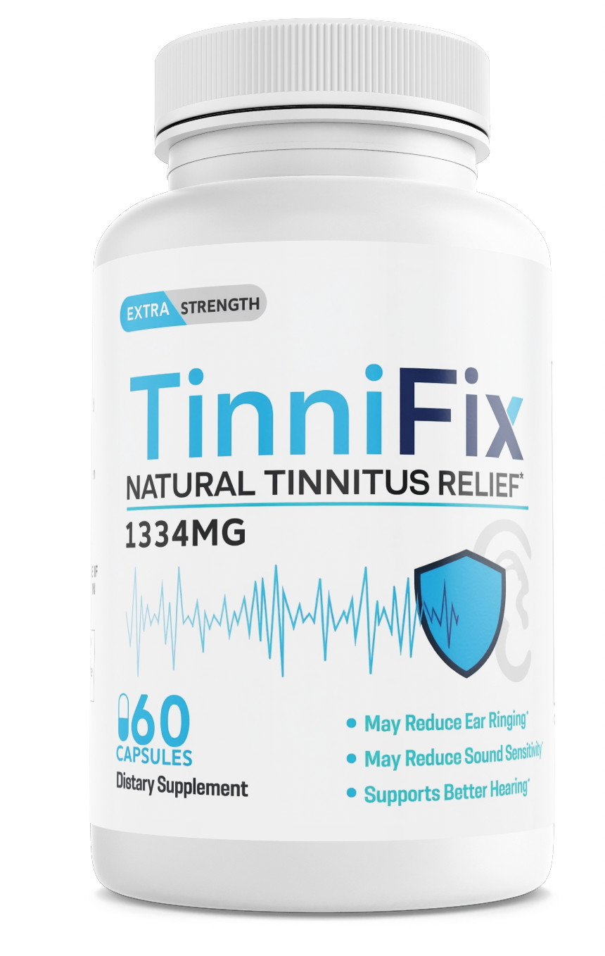 TinniFix Tinnitus Relief Ear Ringing Support Dietary Supplement 60 Capsules