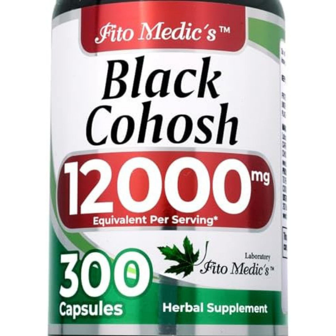 Black Cohosh 12,000 Mg Concentrated Menopause Nutritional Support, 300 Caps USA