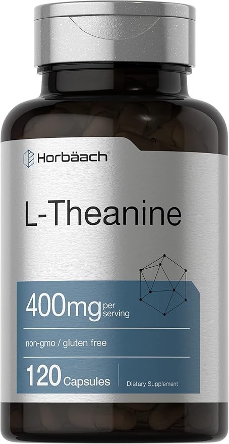 L-Theanine Supplement | 400mg | 120 Powder Capsules | Non-GMO & Gluten Free