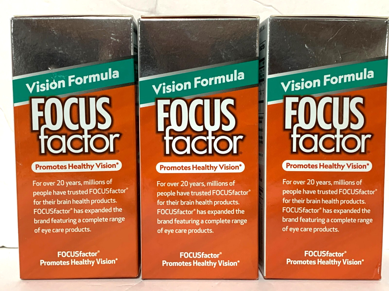 3x FOCUS FACTOR ~ VISION FORMULA Promotes Healthy Vision W/ Lutein & Zeaxanthin