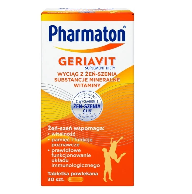 1x Geriatric Pharmaton 100 capsules with Ginseng Extract Natural Health 30 Caps