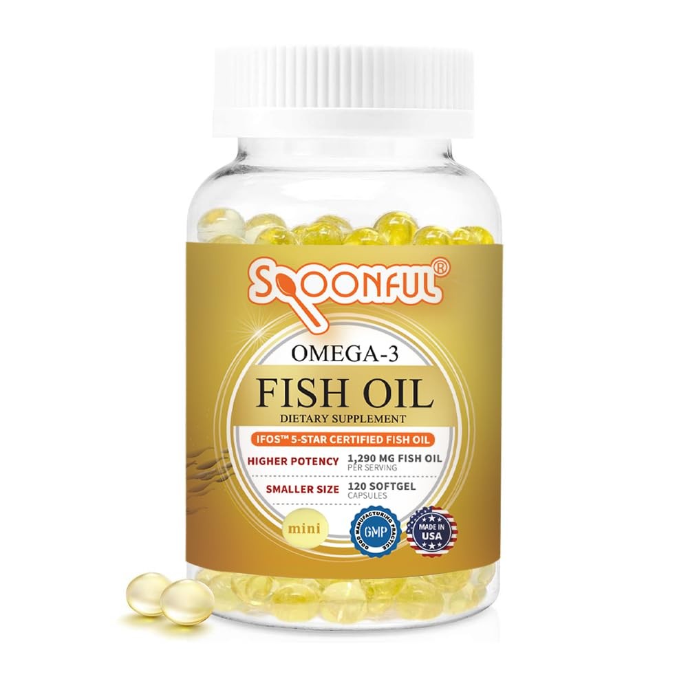 Spoonful Mini Omega 3 Fish Oil, 120 Count (Pack of 1), 120 1)