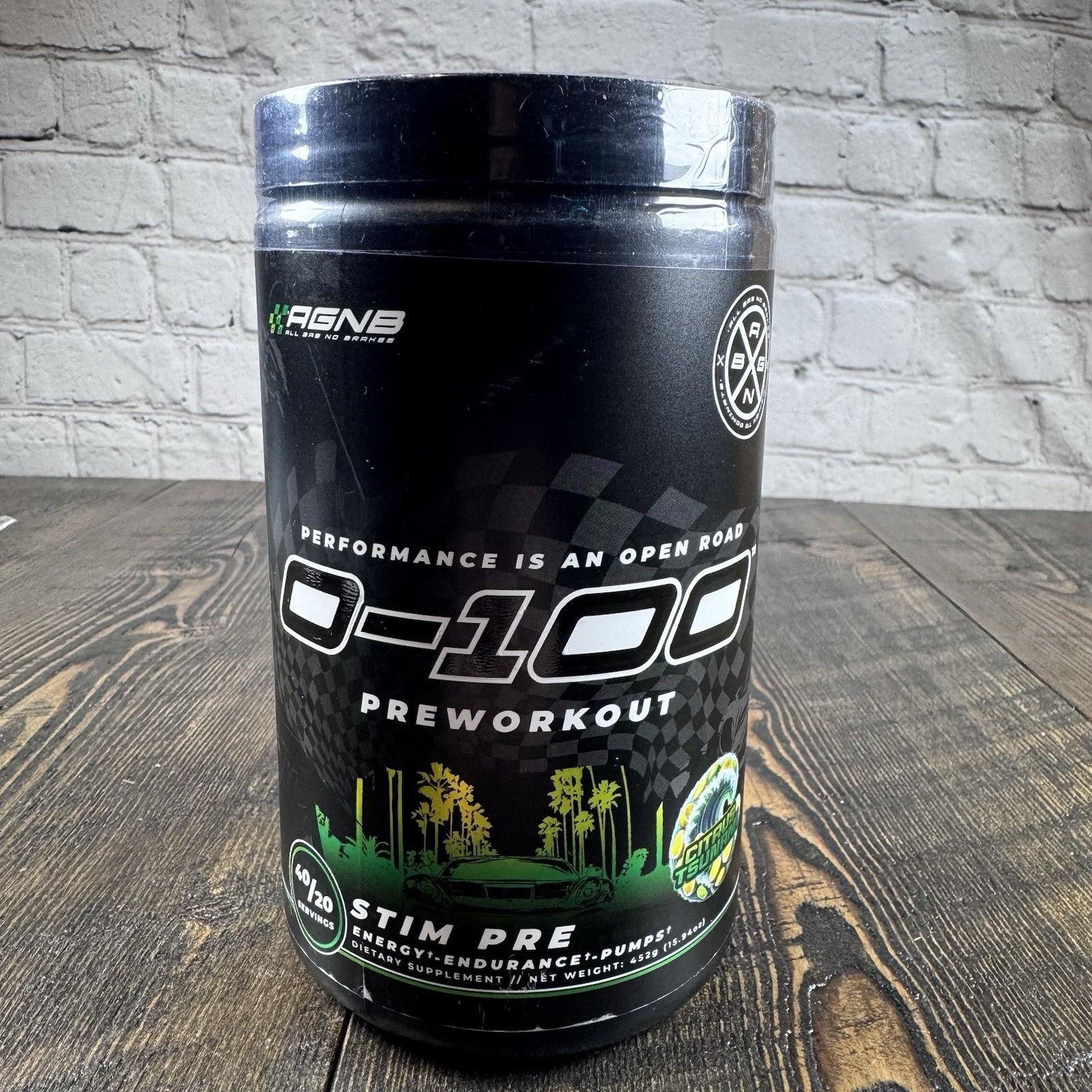 All Gas No Brakes 0-100 Pre-workout High Stim Energy With Caffiene 40/20 Serving