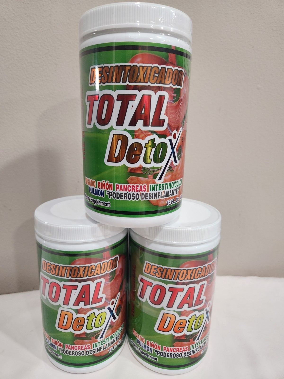 3 TOTAL DETOX THE ORIGINAL DETOXIFY 16 OZ EACH NUTRITION & MORE 12/2028 SEALED