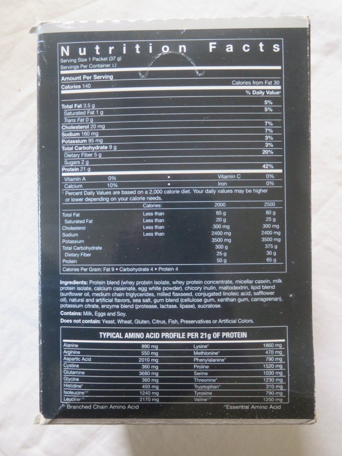 (12) Count Box Bodytech Hexatein-SR 6-Protein Blend French Vanilla 1.31 Oz Each