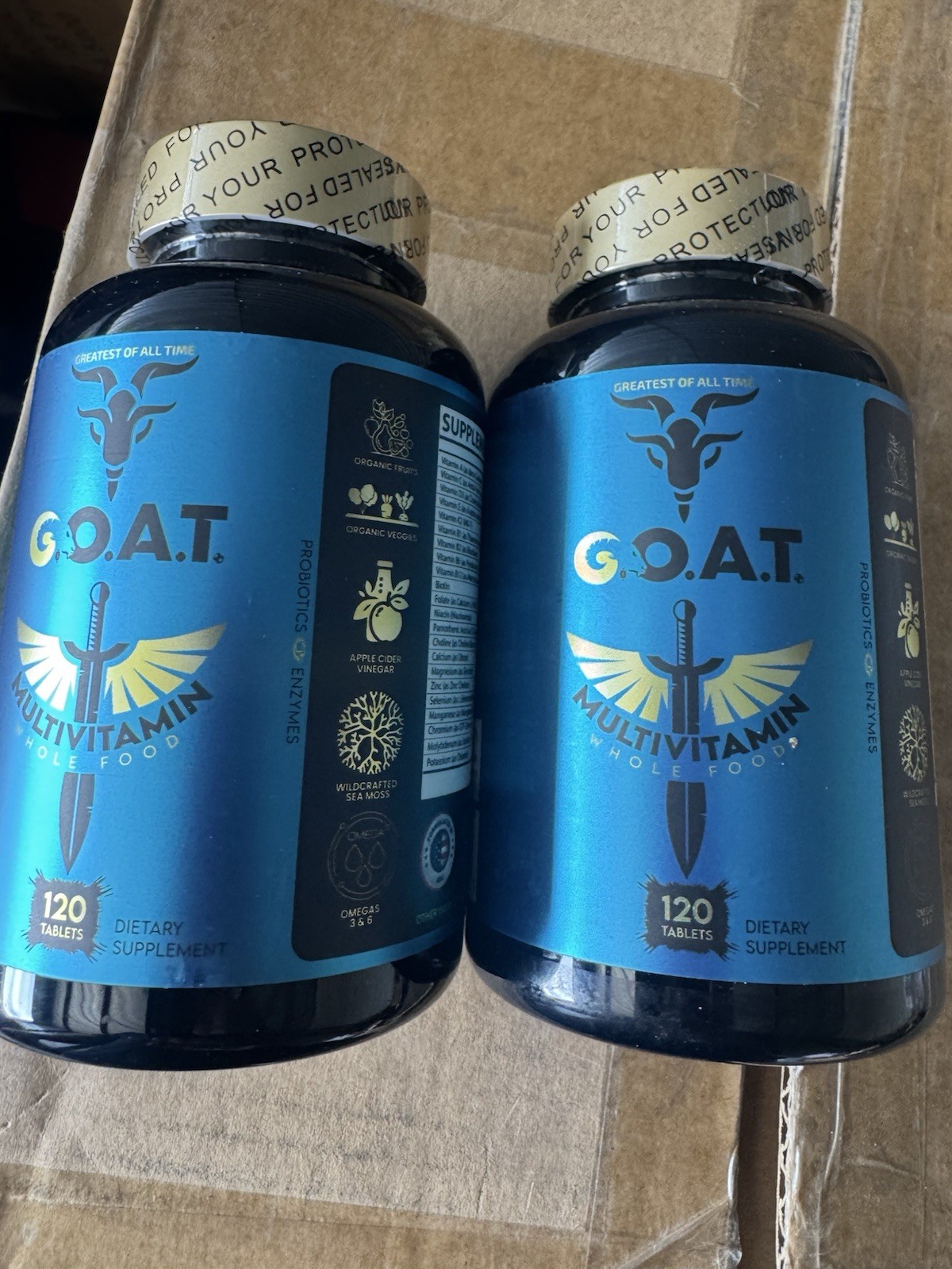 Greatest Of All Time G.O.A.T. Whole Foods Multivitamin Exp 11/2027 2pk 240 Caps