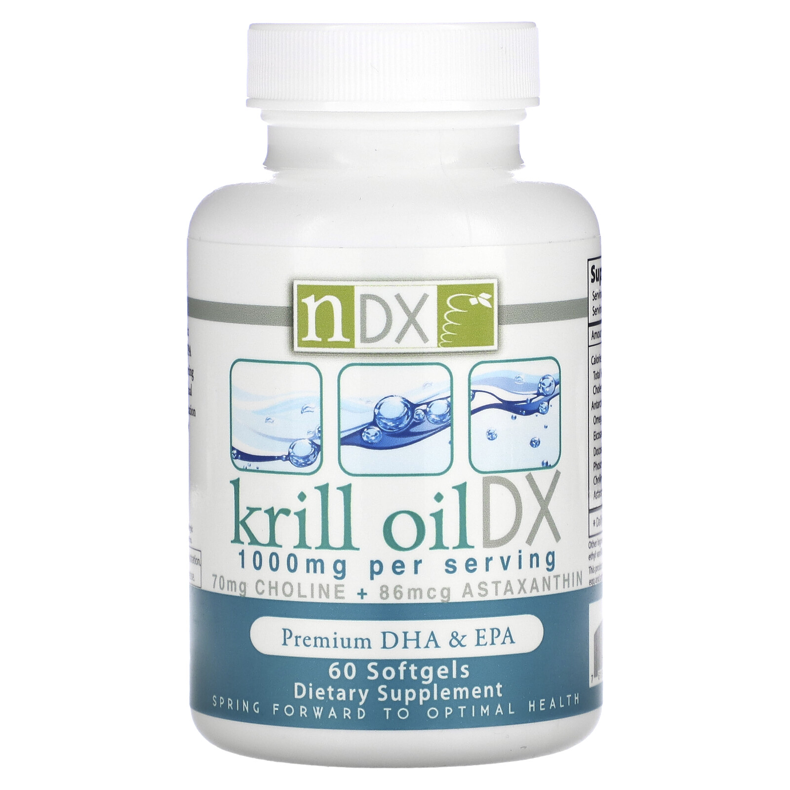 Natural Dynamix Krill Oil DX 1000 mg 60 Softgels Egg-Free, Gluten-Free,