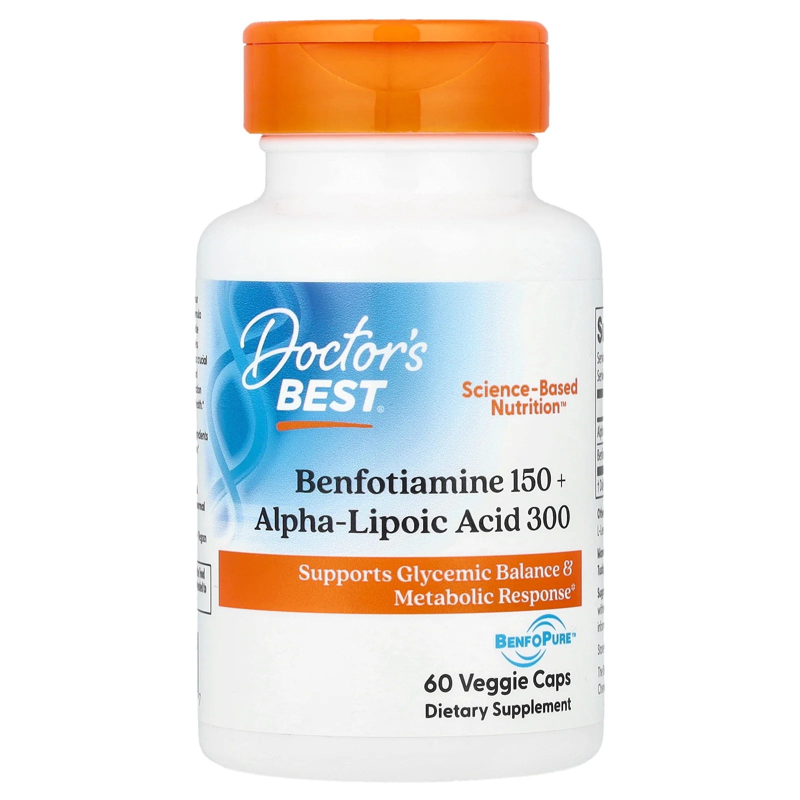 2 X Doctor’s Best, Benfotiamine 150 + Alpha-Lipoic Acid 300, 60 Veggie Caps