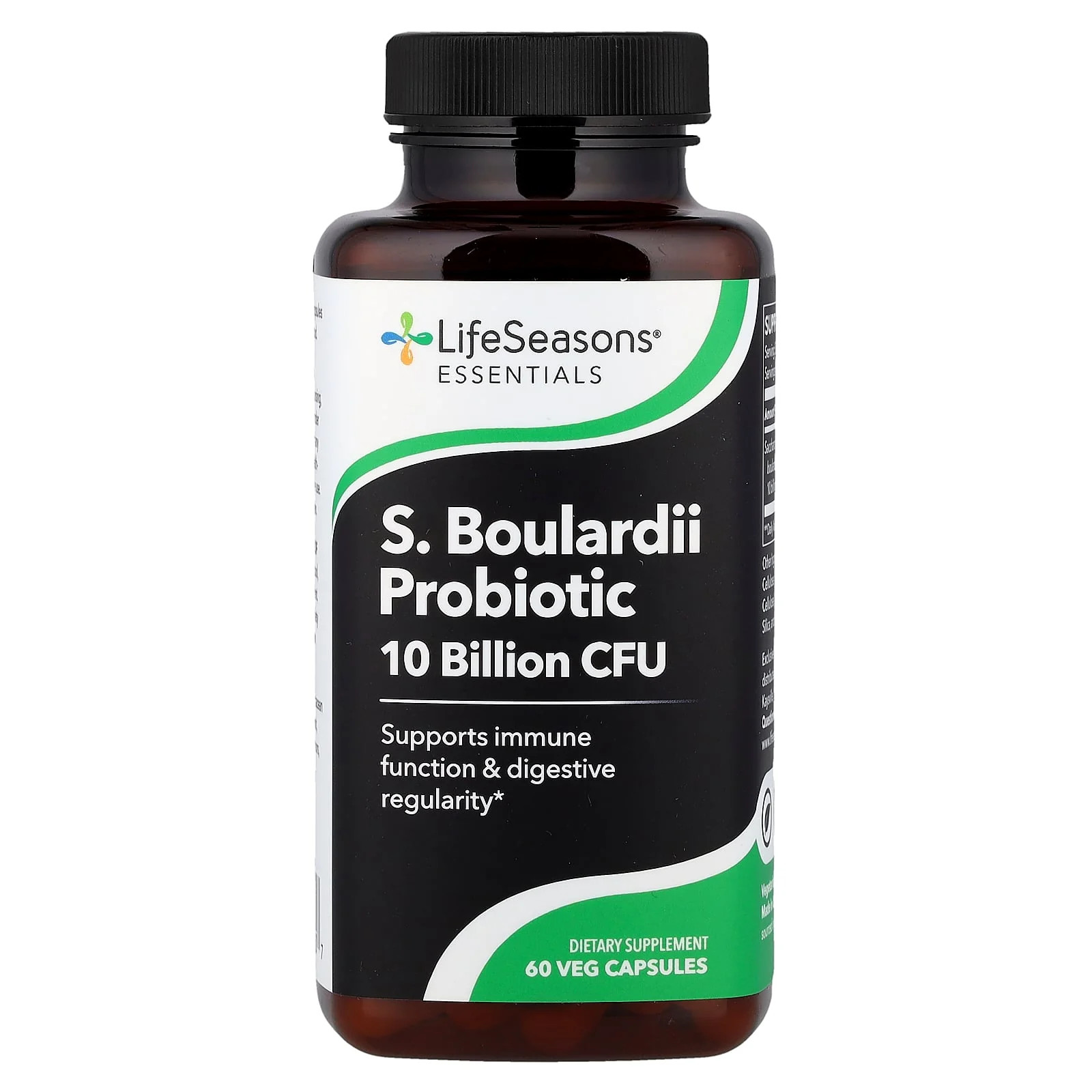 2 X LifeSeasons, S. Boulardii Prodiotic, 60 Veg Capsules (250 mg per Capsule)