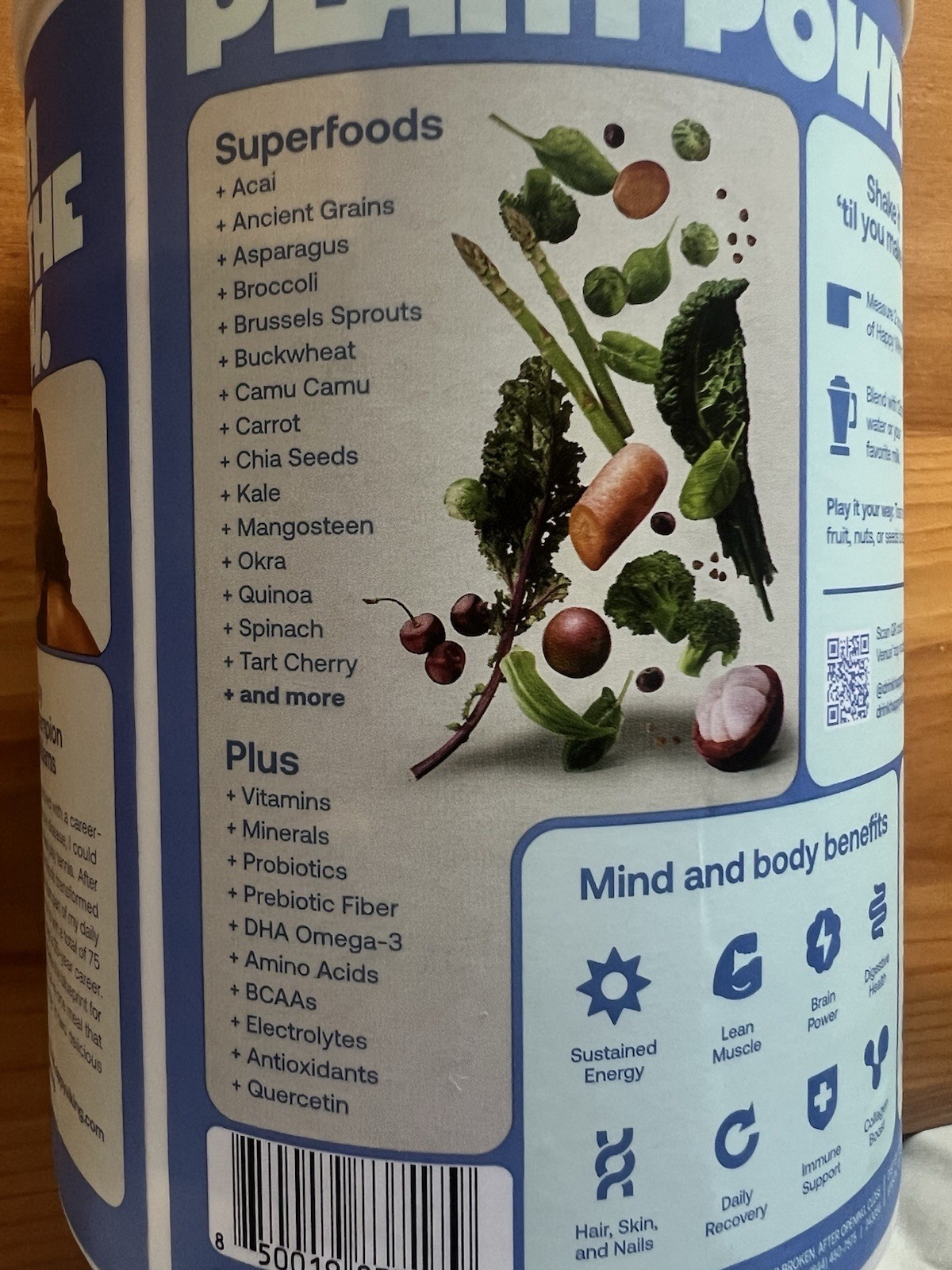 Happy Viking Plant-Based Protein Powder +100 Superfoods Vanilla – 32 oz