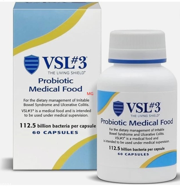 VSL#3 New 112.5B CFUs High Potency Support Gut 60 Probiotics Capsules Box