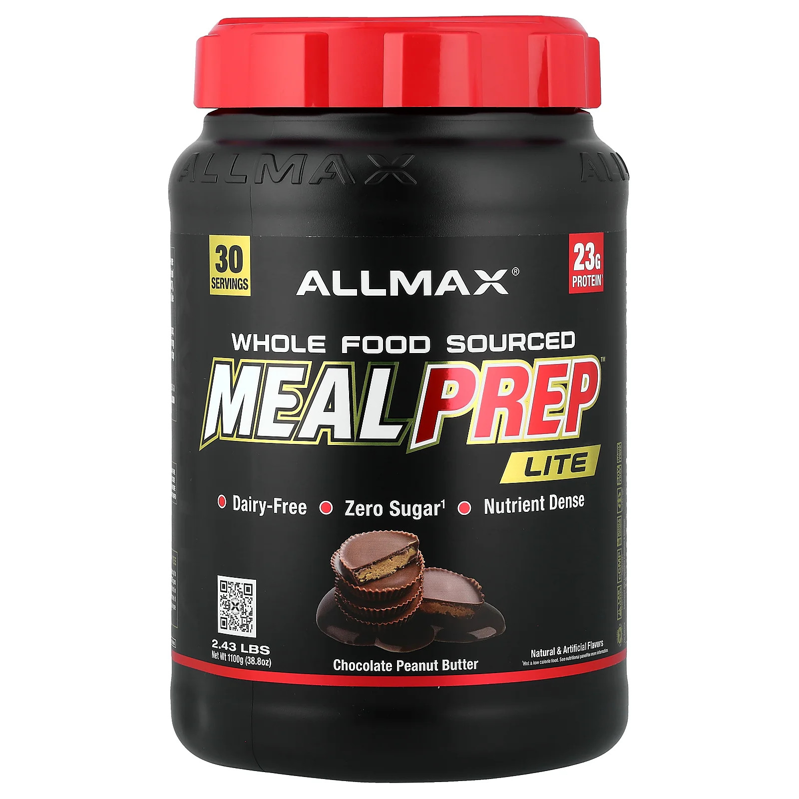 2 X ALLMAX, Meal Prep� Lite, Chocolate Peanut Butter, 2.43 lbs (38.8 oz)