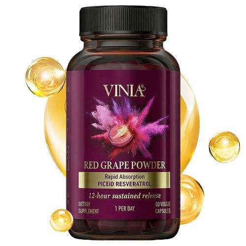 VINIA Piceid Resveratrol Supplement Non-GMO, Increases Blood Flow 60pcs/box