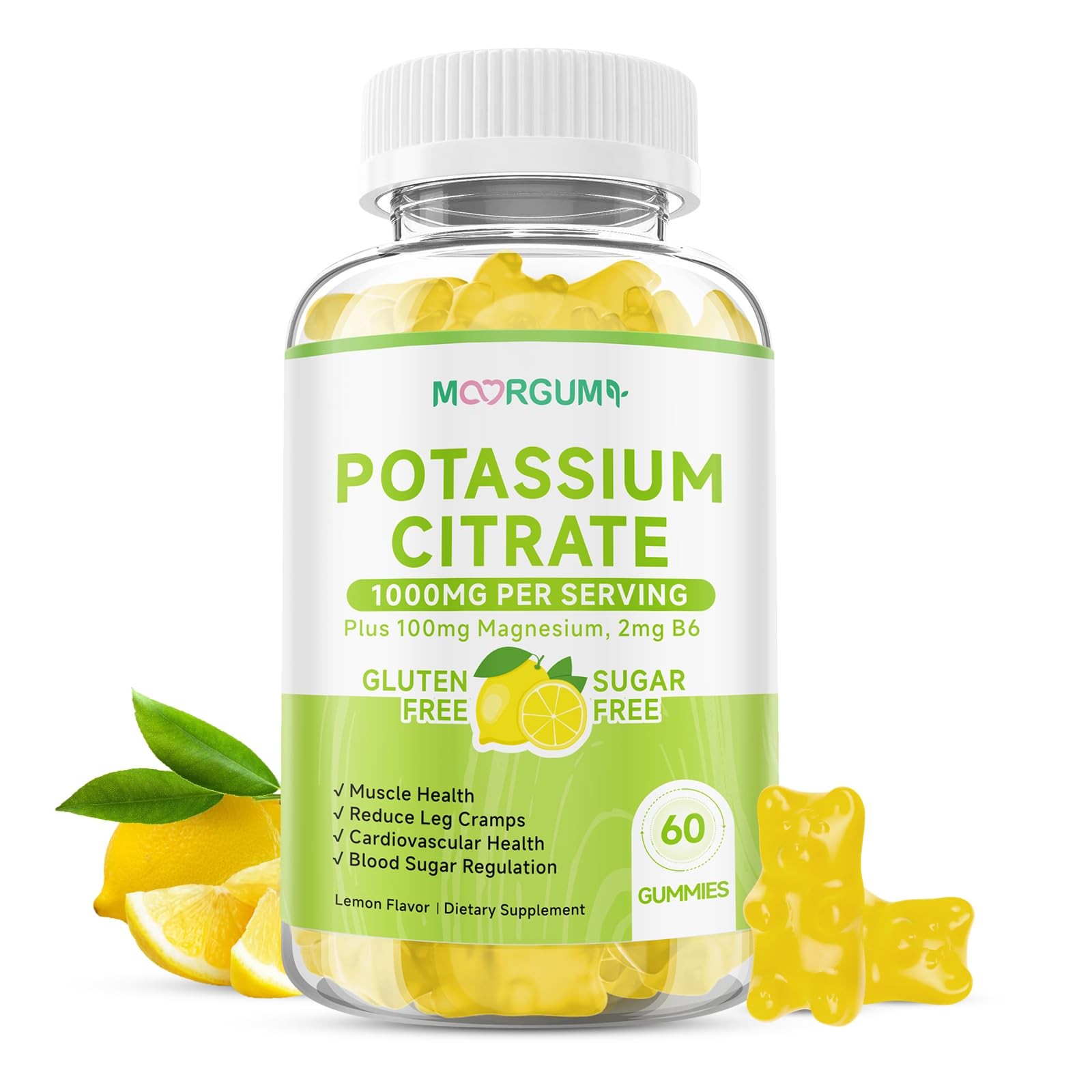 Potassium Citrate 1000mg Gummies, Potassium Supplement for Adults Women and M…