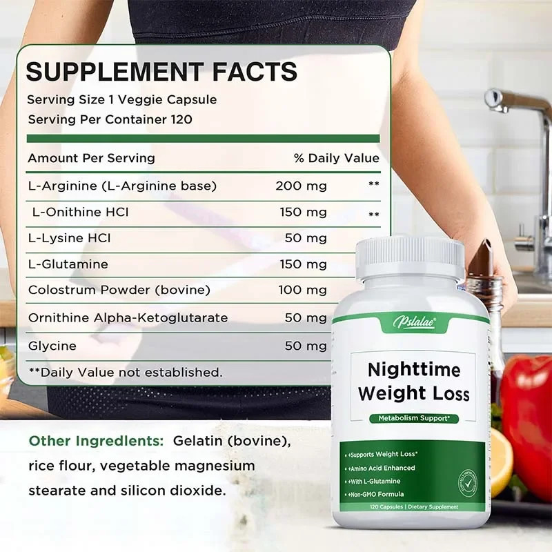 Nighttime Weight Loss 120pcs – Appetite Suppressant, Digestion,Weight Management