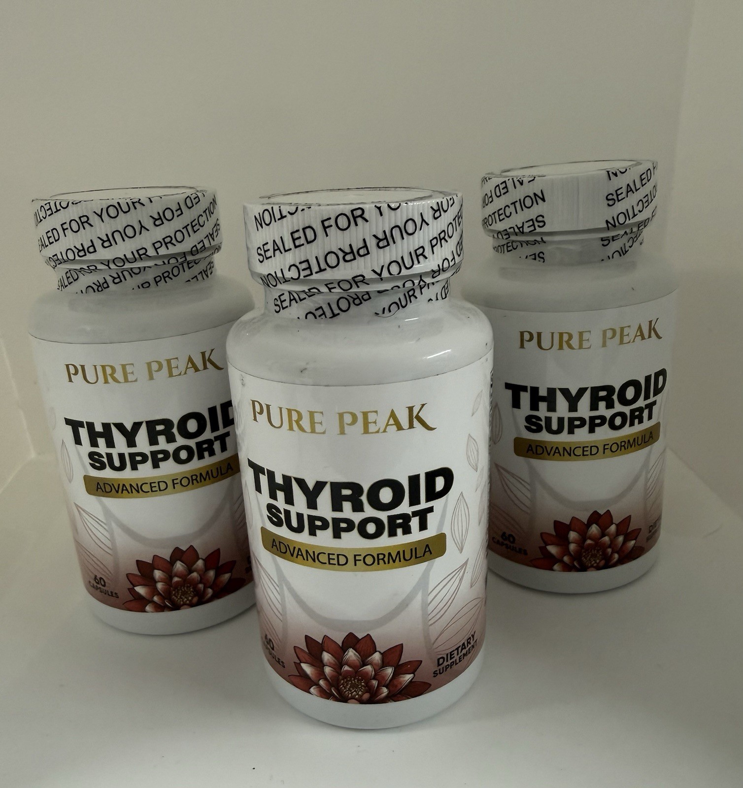 3 Pack Pure Peak Advanced Thyroid Support Supplement – 60 Caps Each EXP 6/2026