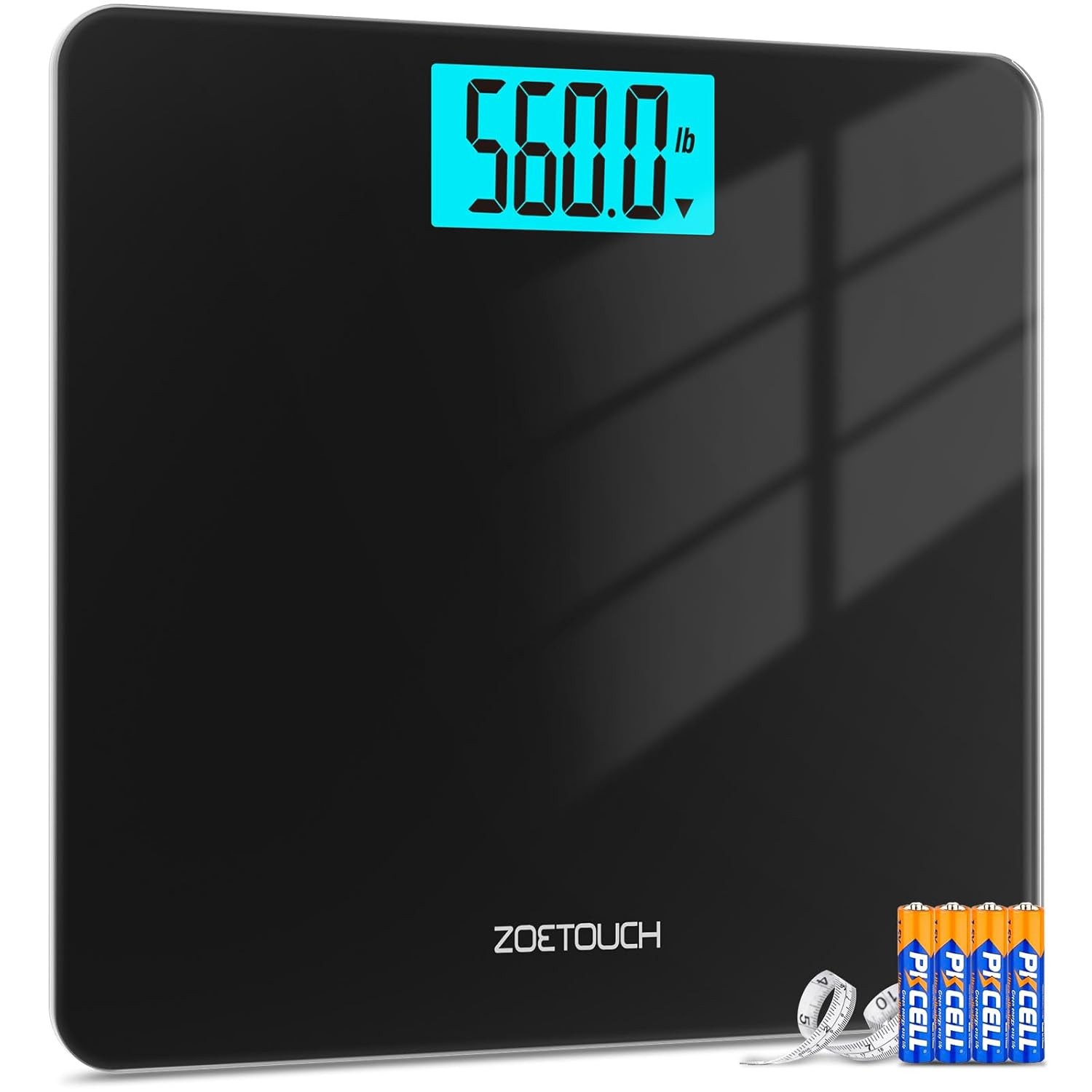 Scale for Body Weight 560lbs Digital High 560 lb, Black(None-Bluetooth)