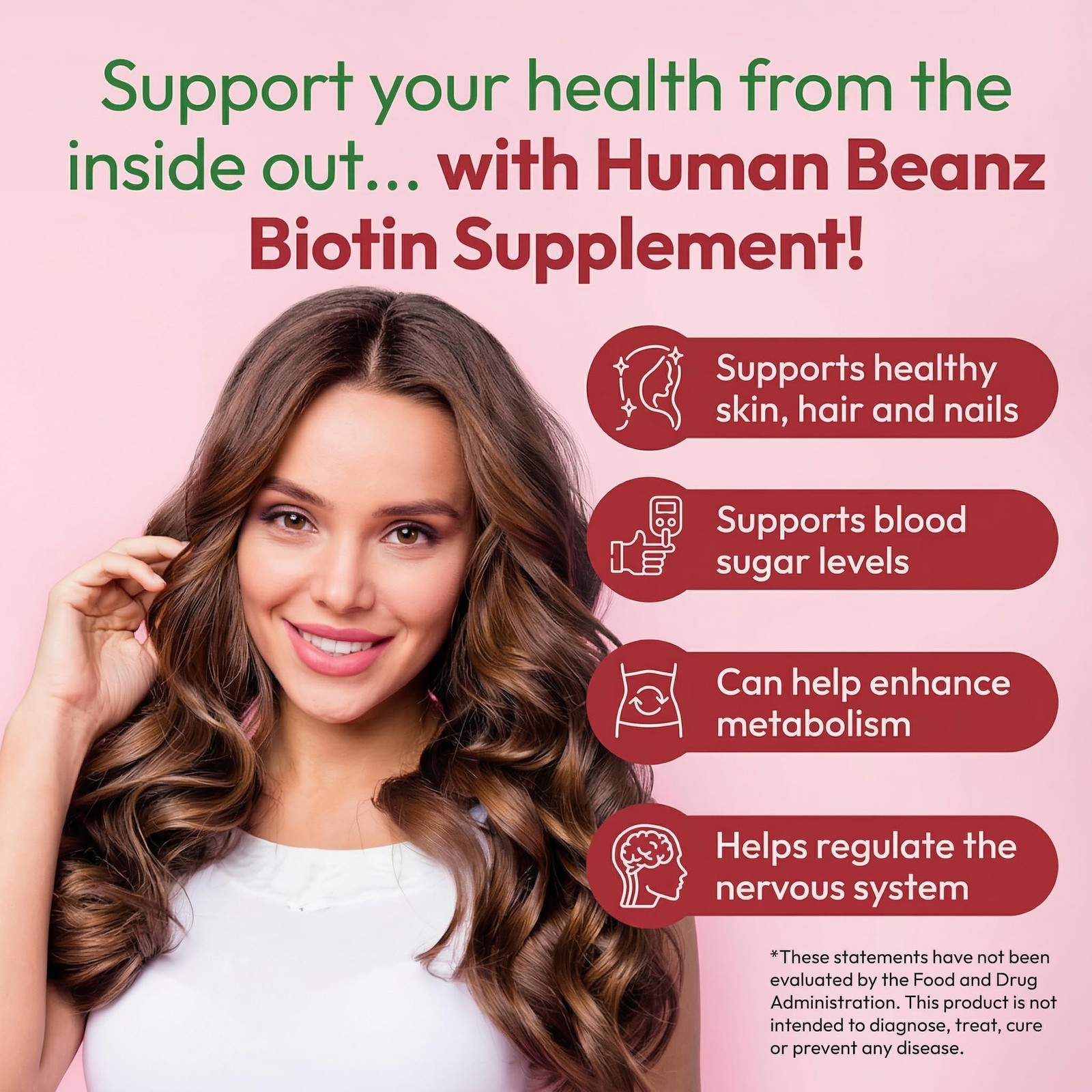 Human Beanz Biotin Jelly Bean Gummy Vitamins, 1 Count (Pack of 120), No Color
