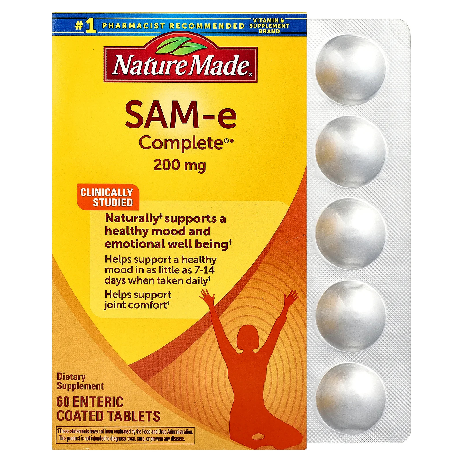 2 X Nature Made, SAM-e Complete�, 200 mg, 60 Enteric Coated Tablets