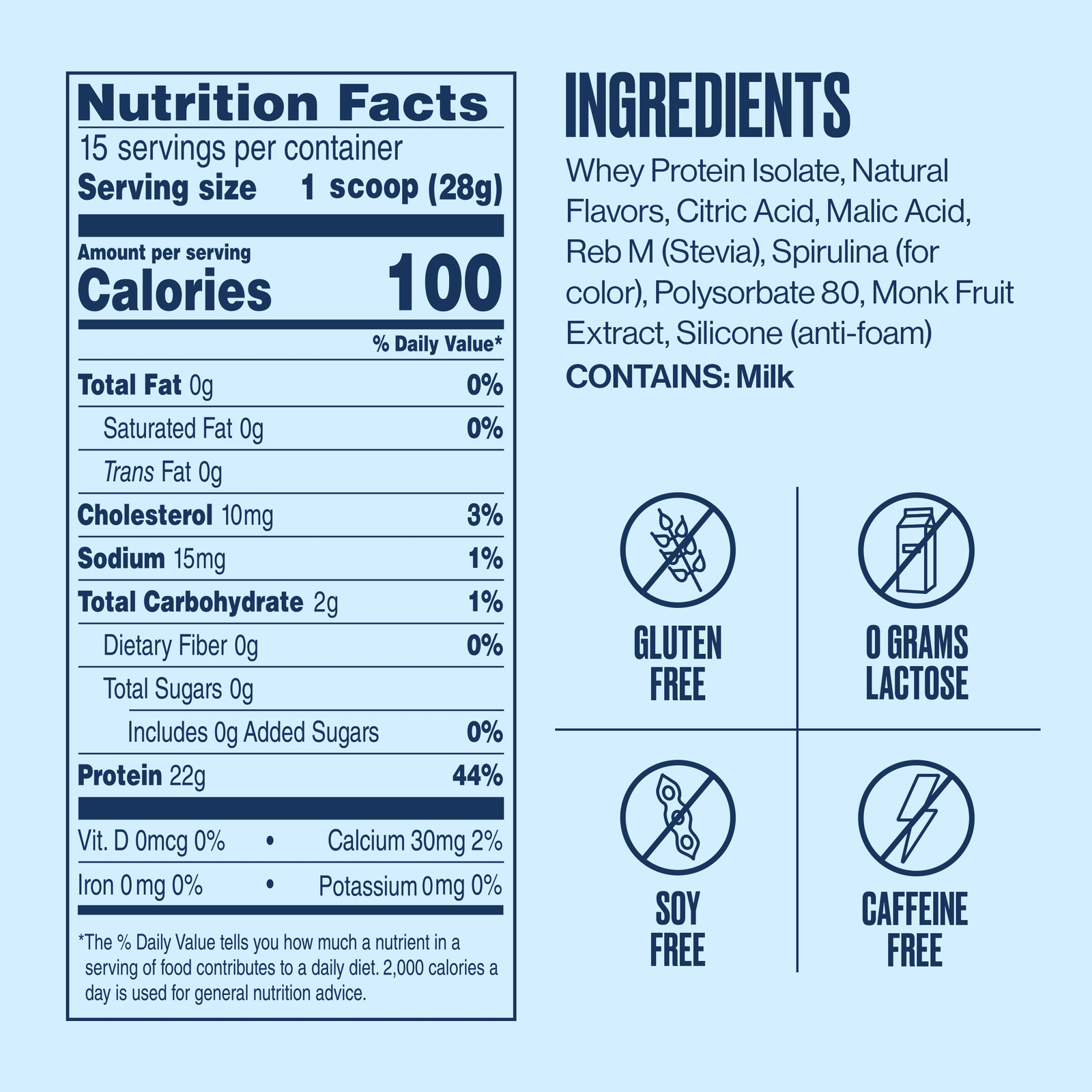 Seeq Clear Protein Powder – Blue Razz Freeze-15 Servings